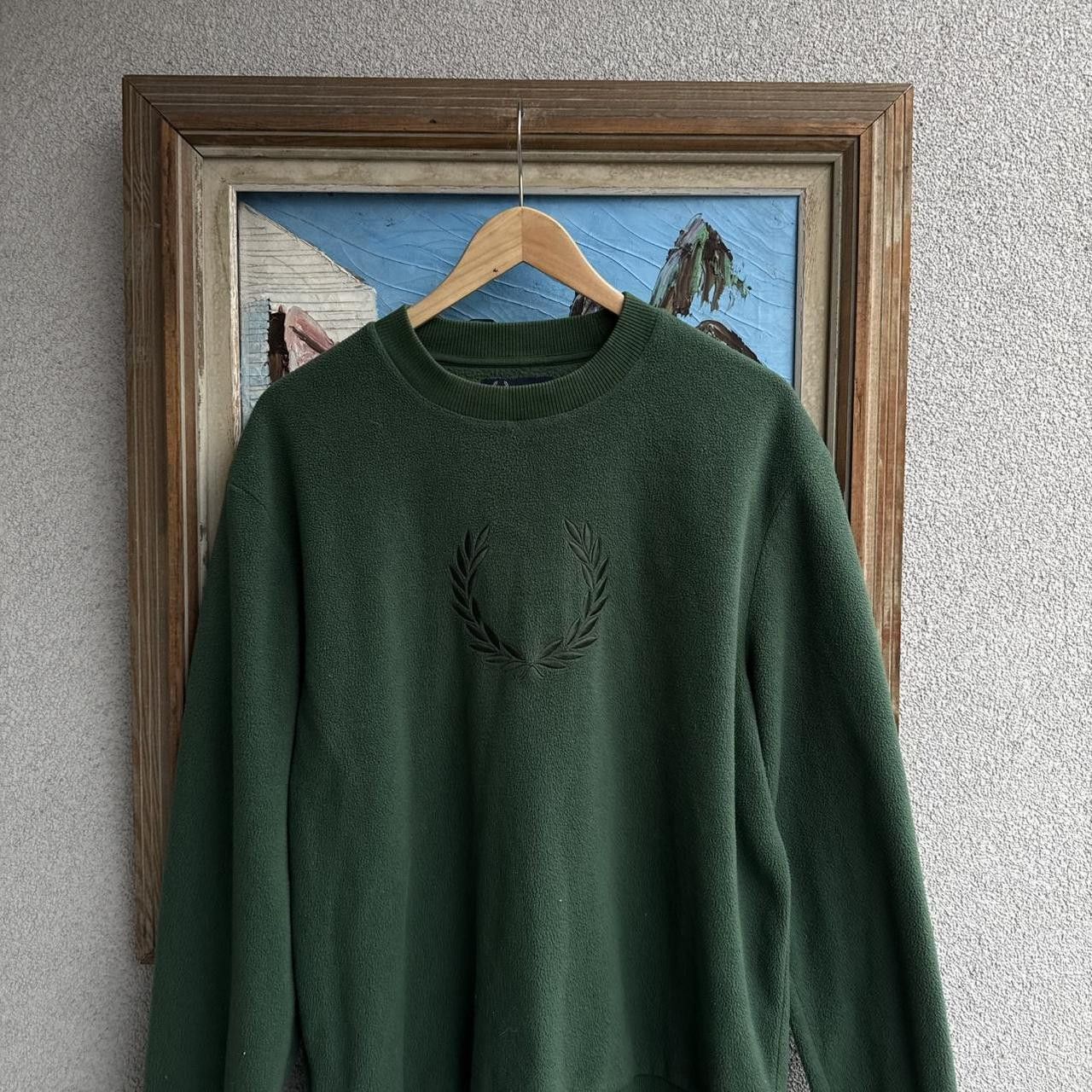 Fred Perry Fred Perry Fleece Sweatshirt Green Vintage Size US L / EU 52-54 / 3 - 4 Thumbnail