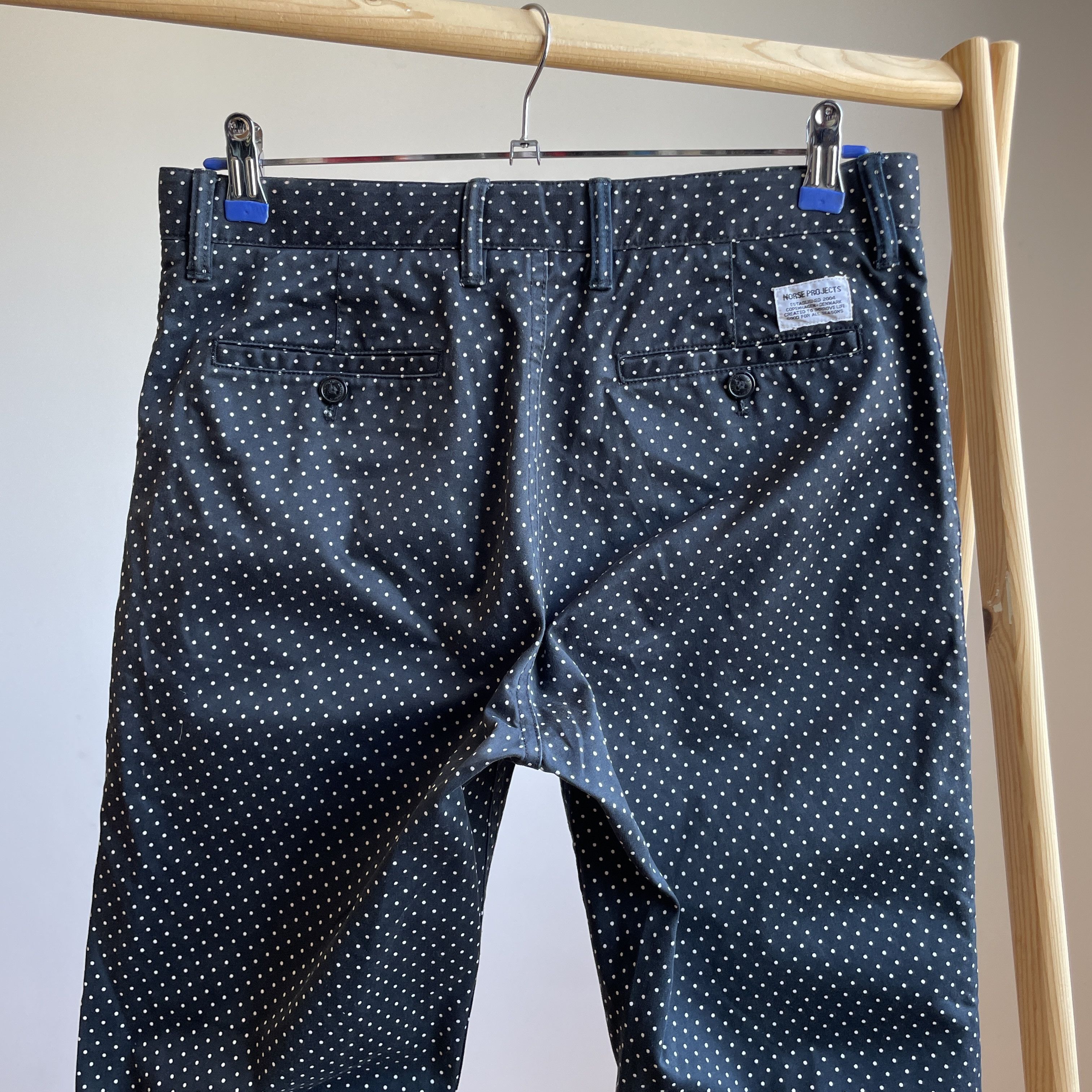 Norse Projects Norse Projetcs x Goodhood Aros Light Twill Polka Dot Pants Size US 30 / EU 46 - 4 Thumbnail