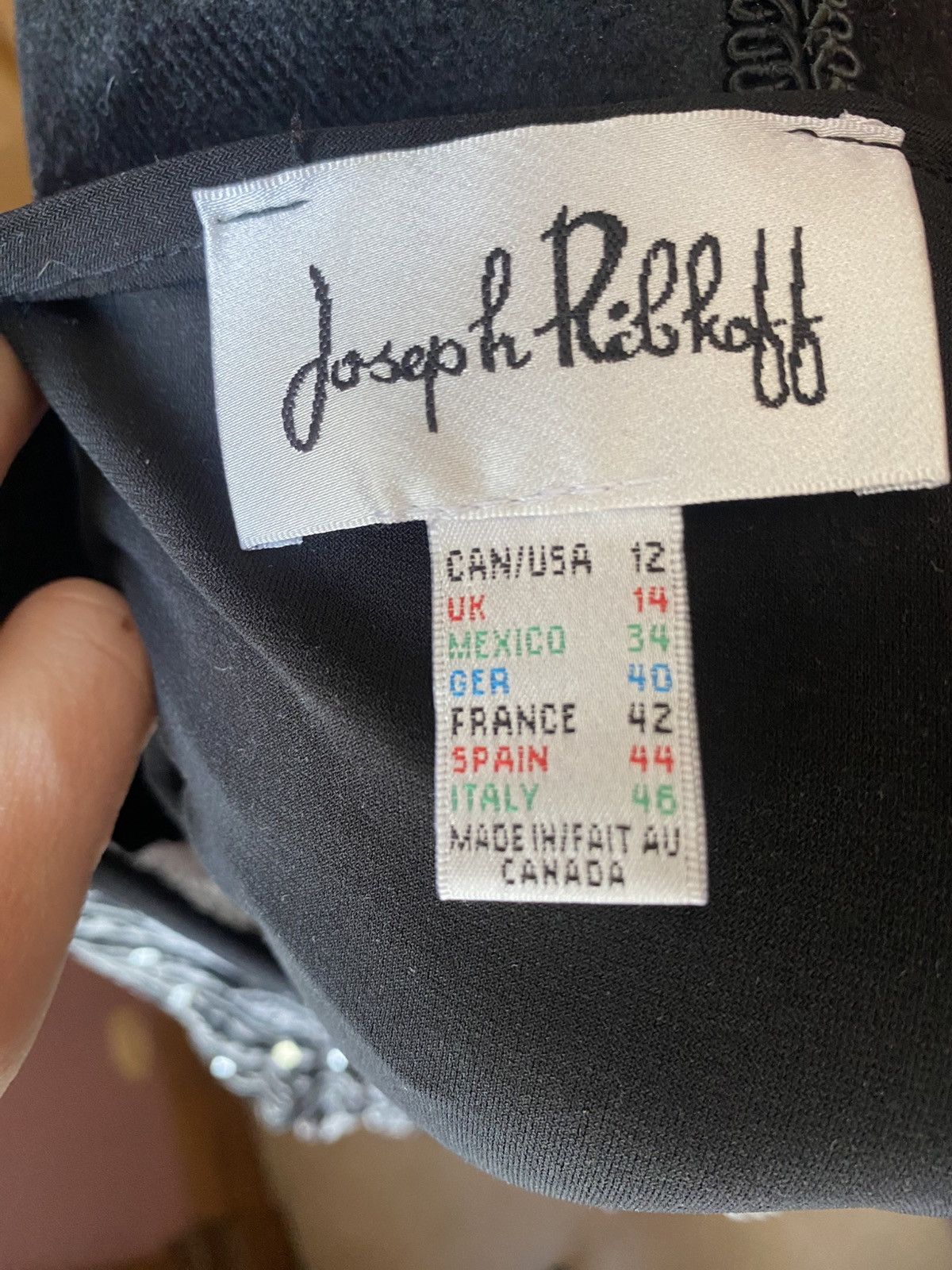Joseph Ribkoff Joseph Ribkoff Women's Blk/White Paisley Layered Blouse Size XL / US 12-14 / IT 48-50 - 12 Thumbnail