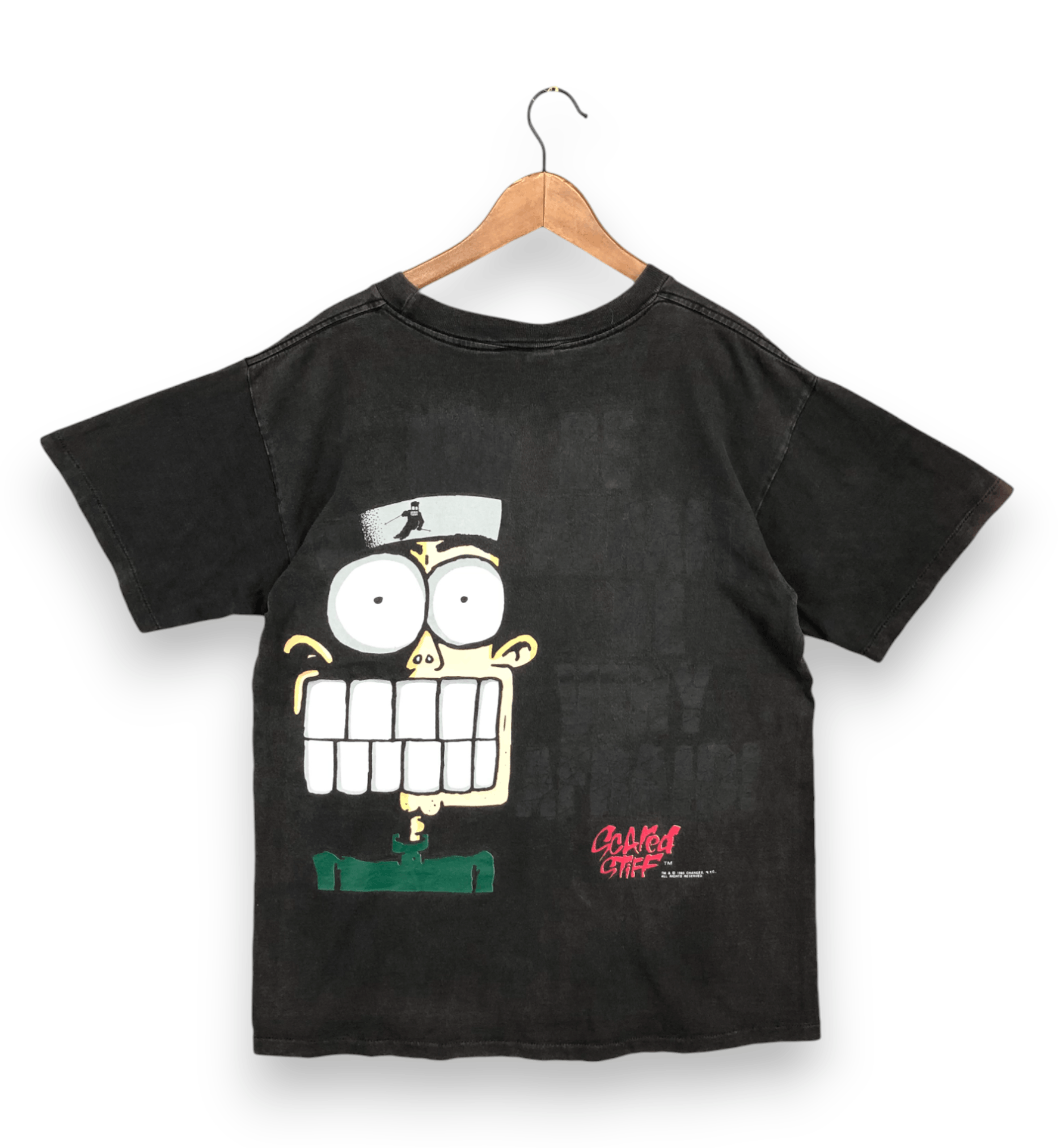 Vintage Vintage 90's Scare Stiff Skiing Tee Size US L / EU 52-54 / 3 - 1 Thumbnail