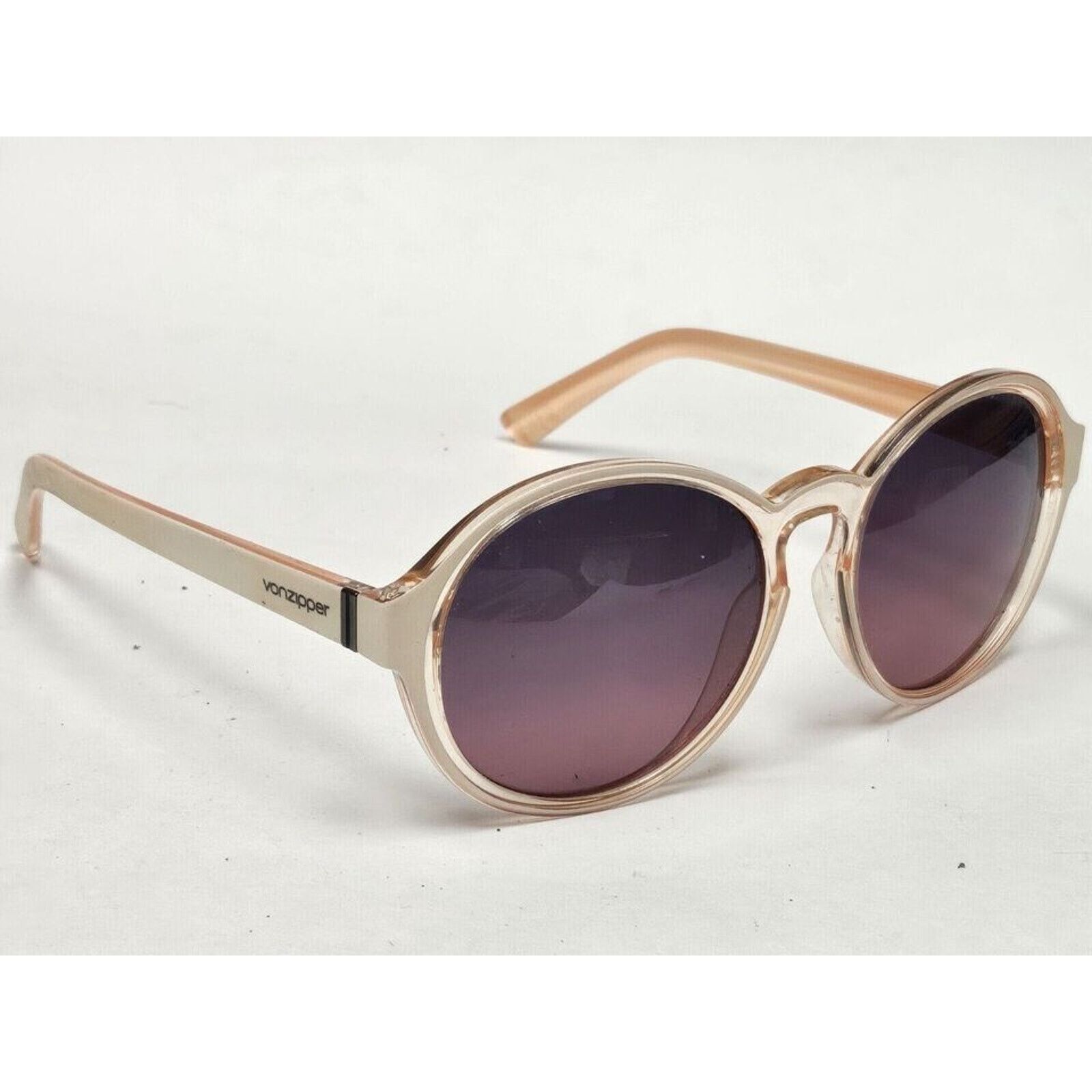 VonZipper Von zipper's Lula Round Designer Sunglasses - Pinkish/Biege Size ONE SIZE - 1 Thumbnail