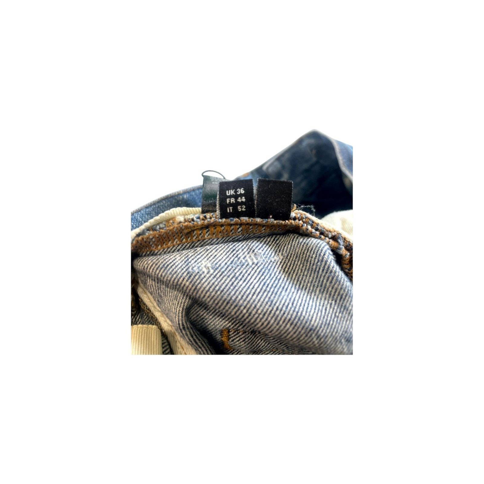 Amiri Amiri "MX1 Wool Patch" Navy, Black Wash & White Jeans Size US 36 / EU 52 - 7 Thumbnail