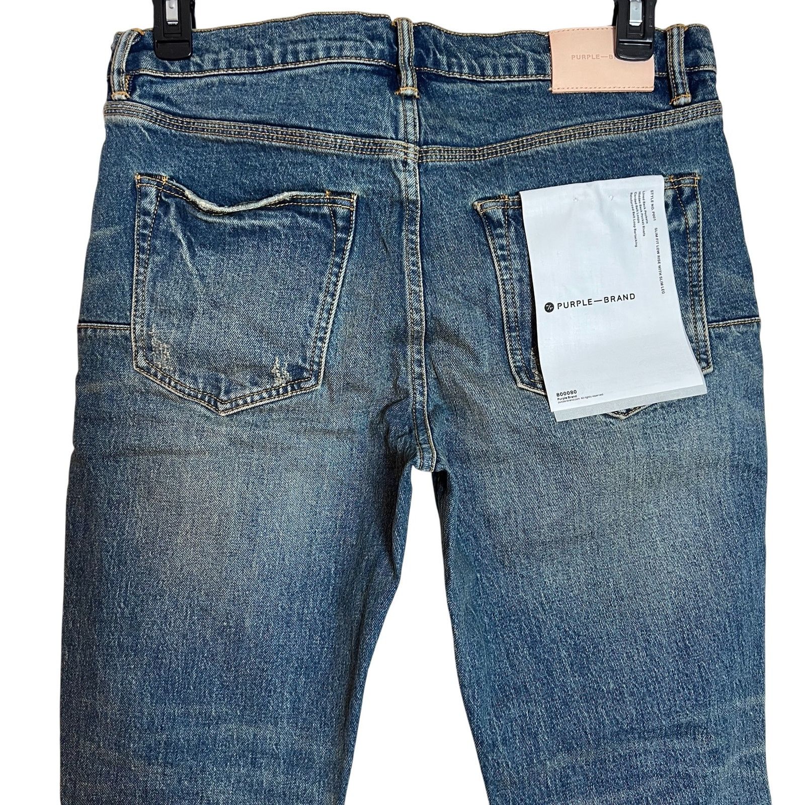 Purple PURPLE Brand Square Patch Repair Slim Jeans 34 Indigo NWT Size US 34 / EU 50 - 9 Thumbnail