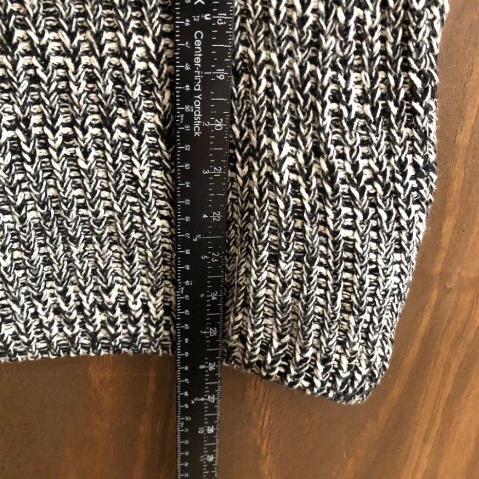 Vintage 525 America Womens Sweater Black White Mock Neck Chunky Knit Long Sleeve Large Size L / US 10 / IT 46 - 7 Thumbnail