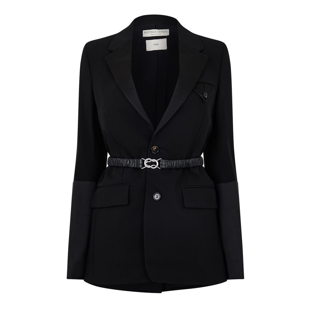 Bottega Veneta Bottega Veneta Sharp Regular Fit Blazer in Black Size XS / US 0-2 / IT 36-38 - 2 Thumbnail