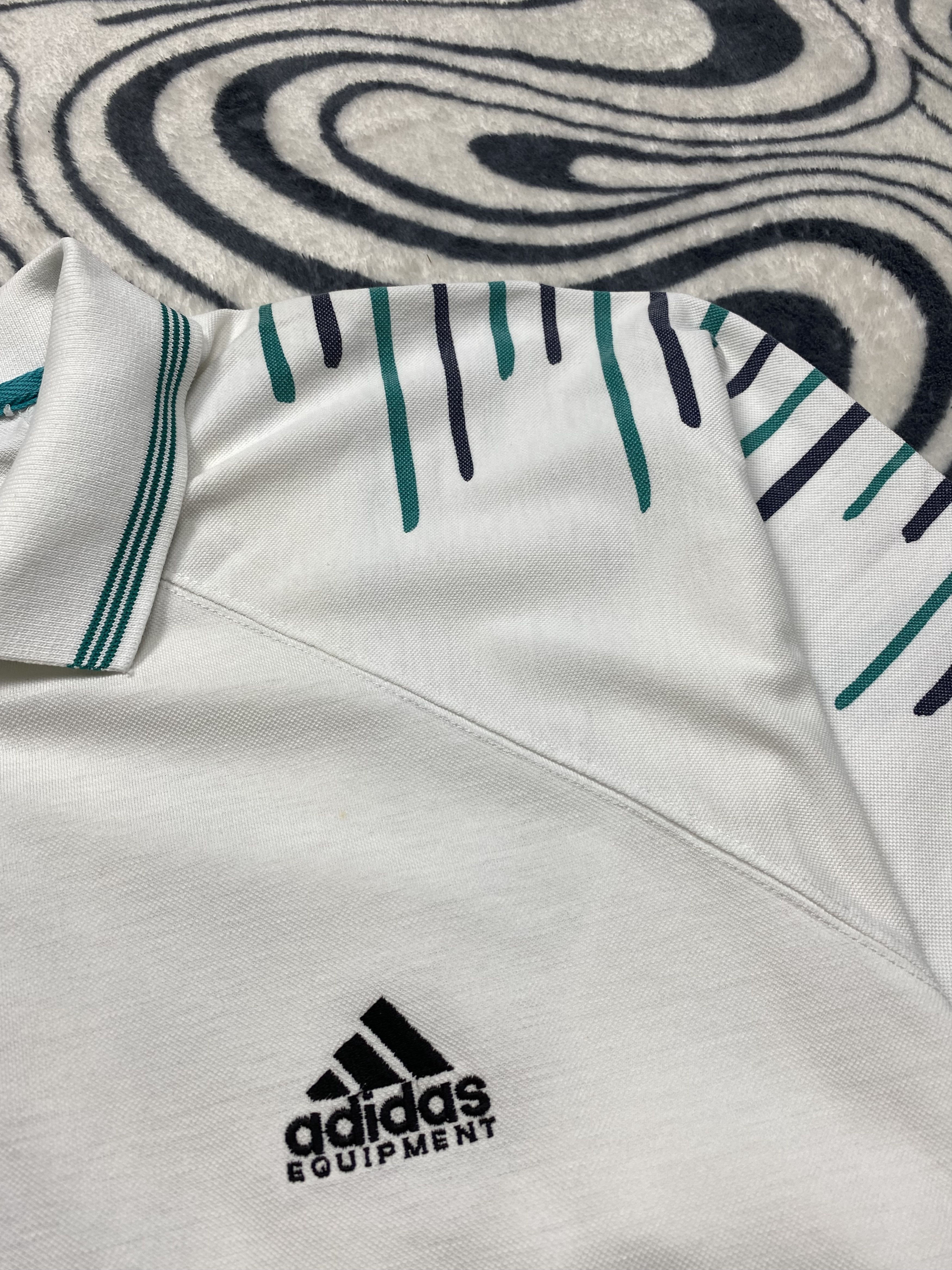 Adidas × Vintage Adidas Equipment 90s Vintage Mens Polo Shirt Tee Size US M / EU 48-50 / 2 - 3 Thumbnail