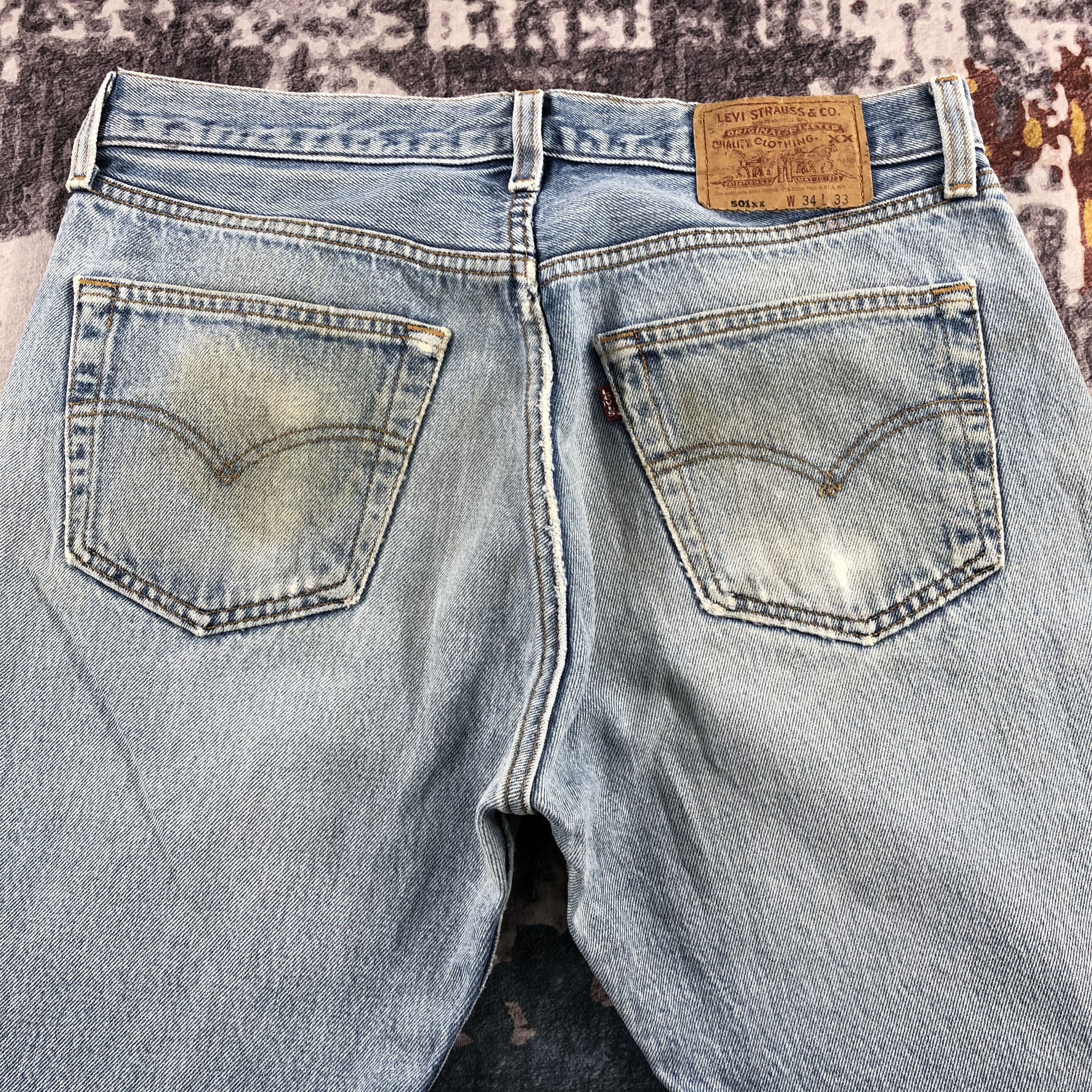 Levi's × Vintage 90s Vintage Light Wash Levis 501 Jeans-JM2595 Size US 33 - 4 Thumbnail