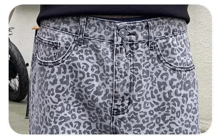 Japanese Brand Streetwear Leopard Print Loose Casual Jeans Pants Size US 30 / EU 46 - 3 Thumbnail