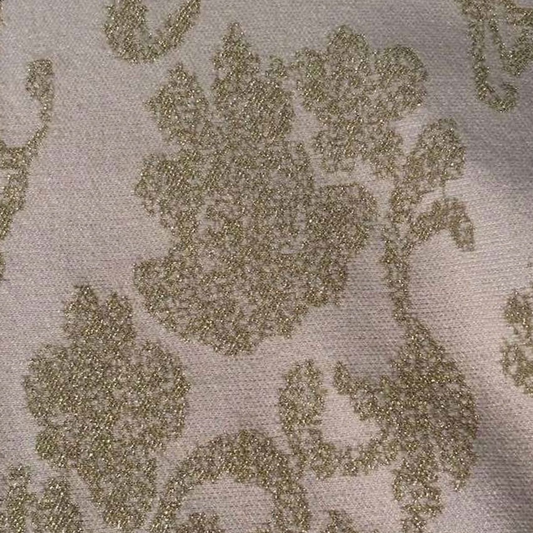 Vintage Sioni Metallic Gold Floral Glitter Mock Neck Sweater M - Glamorous Knit Size M / US 6-8 / IT 42-44 - 4 Thumbnail