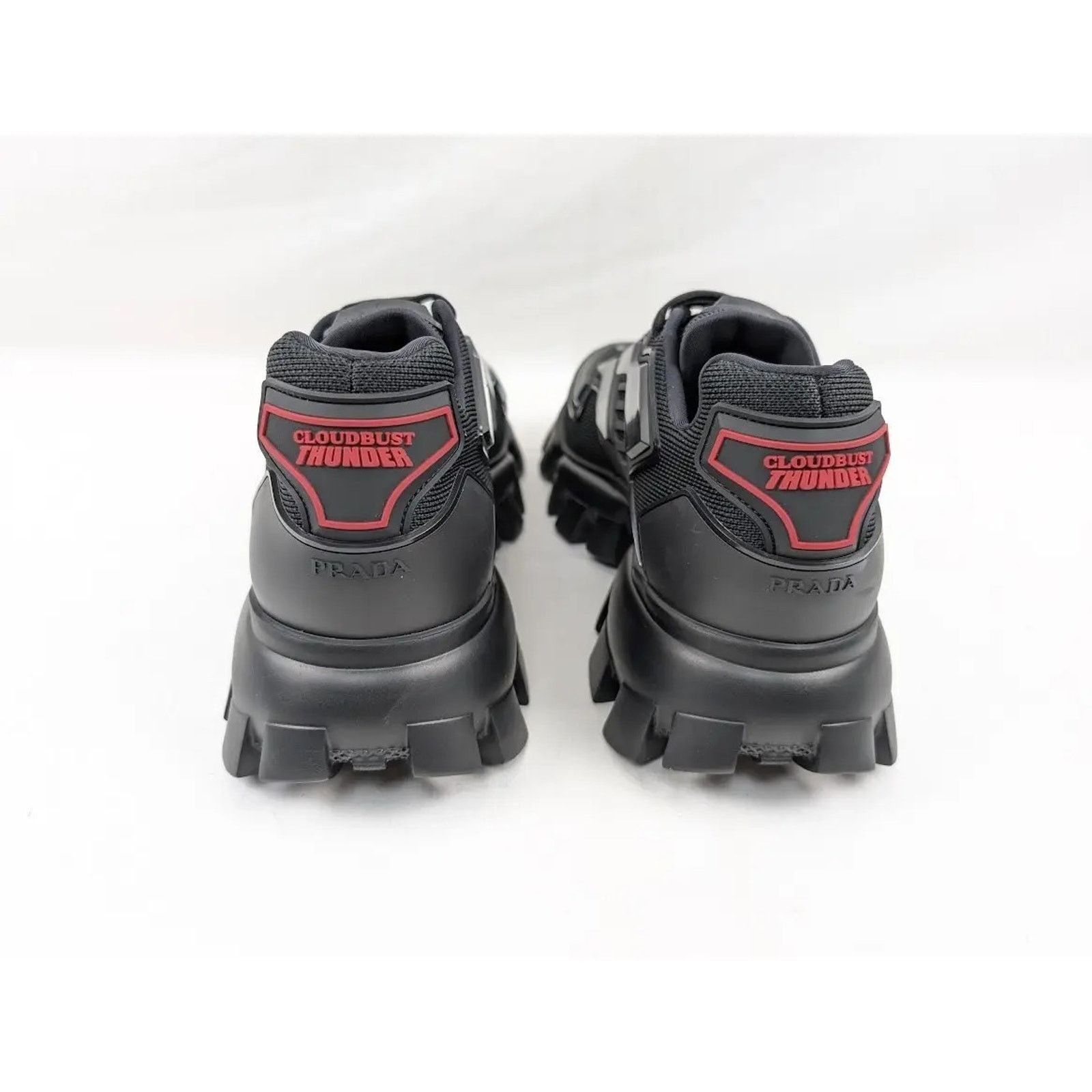 Prada o1rshd1 Cloudbust Thunder Rubber Knit Sneakers in Nero Size US 10.5 / EU 43-44 - 16 Thumbnail