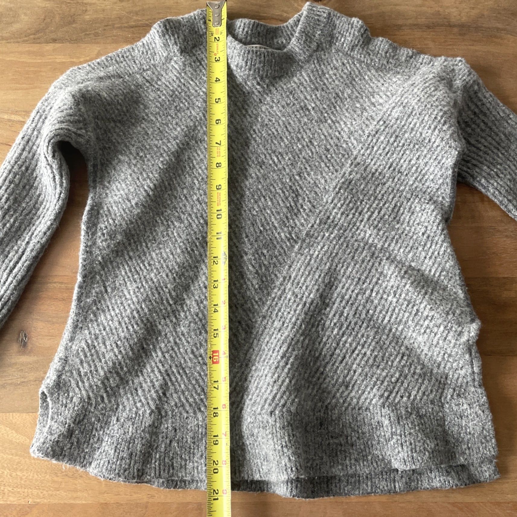 Allsaints VINTAGE? All Saints Gray Cold Shoulder Sweater Women’s XS Ribbed Knit Longsleeve Pullover Size XS / US 0-2 / IT 36-38 - 6 Thumbnail