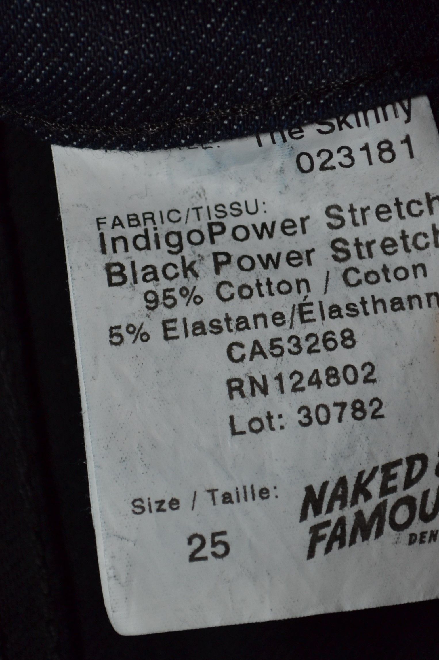 Naked & Famous Naked & Famous Power Stretch Indigo Black Denim Skinny 25 Size 25" / US 0 / IT 36 - 7 Thumbnail