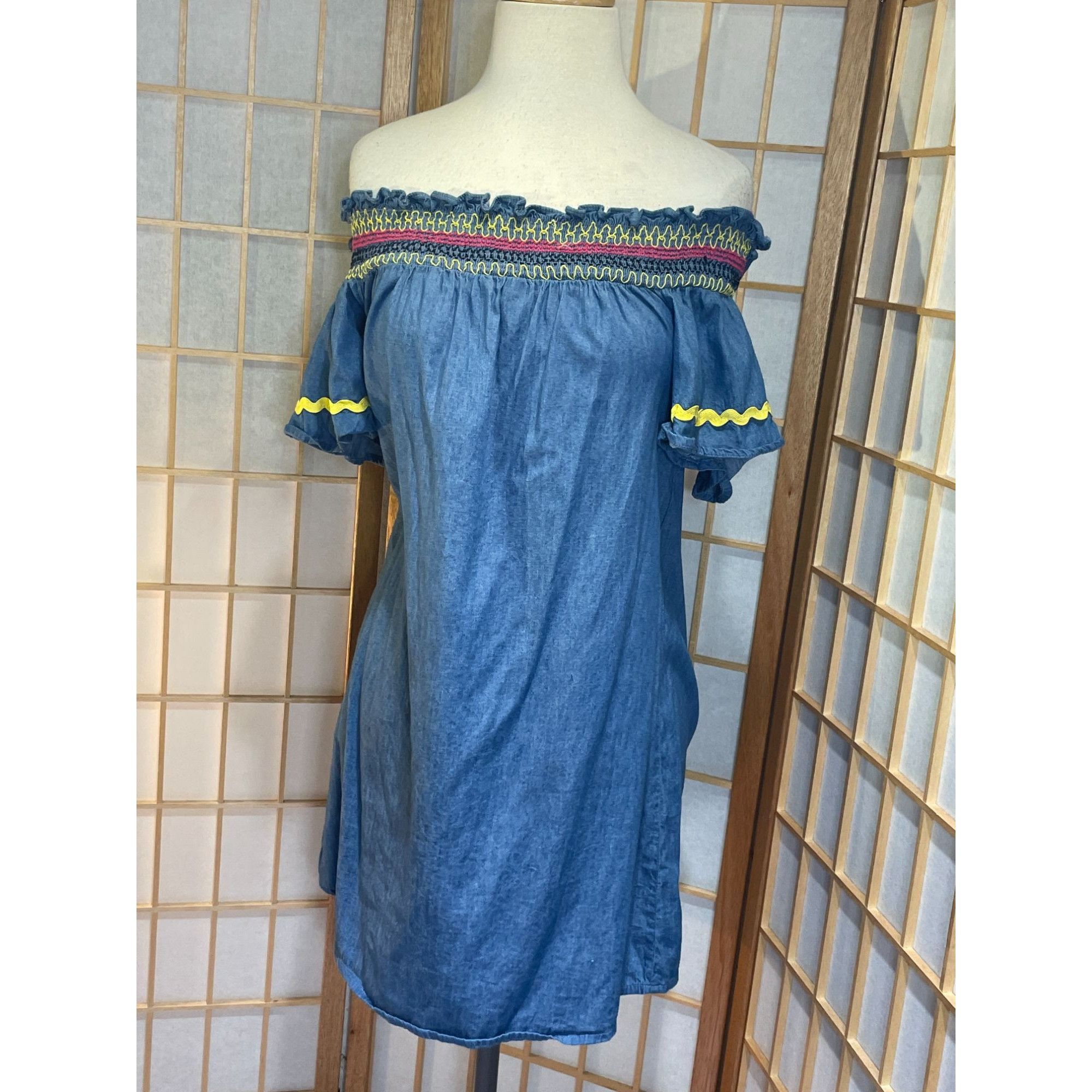 Anthropologie Anthro Flying Tomato Sm Chambray Minidress Size S / US 4 / IT 40 - 9 Thumbnail