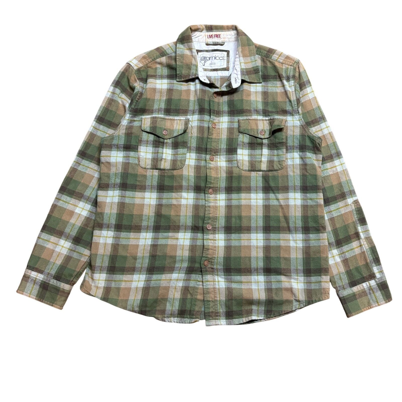 Gramicci Gramicci Plaid Flannel Button Up Lumberjack Shirt Mens Large Size US L / EU 52-54 / 3 - 1 Thumbnail