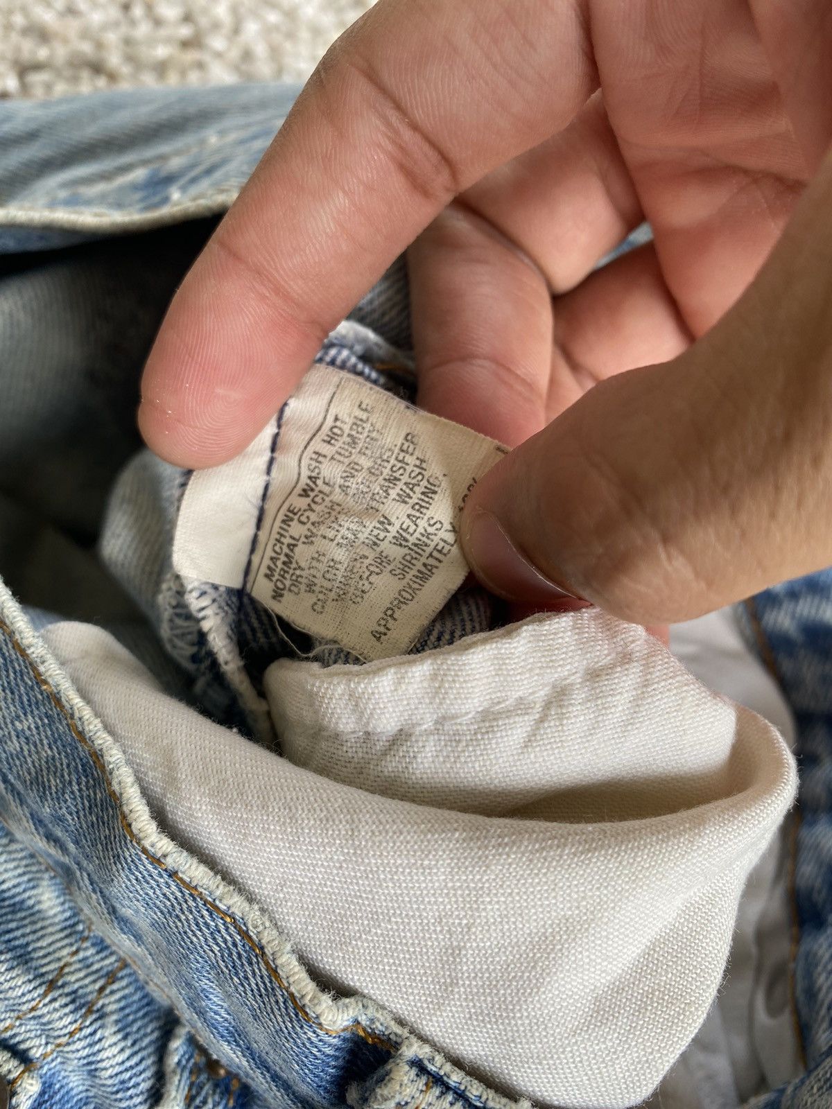 Levi's × Levi's Vintage Clothing LEVIS 501 RINDEM DISTRESSED DENIM JEANS VINTAGE Size US 30 / EU 46 - 8 Thumbnail