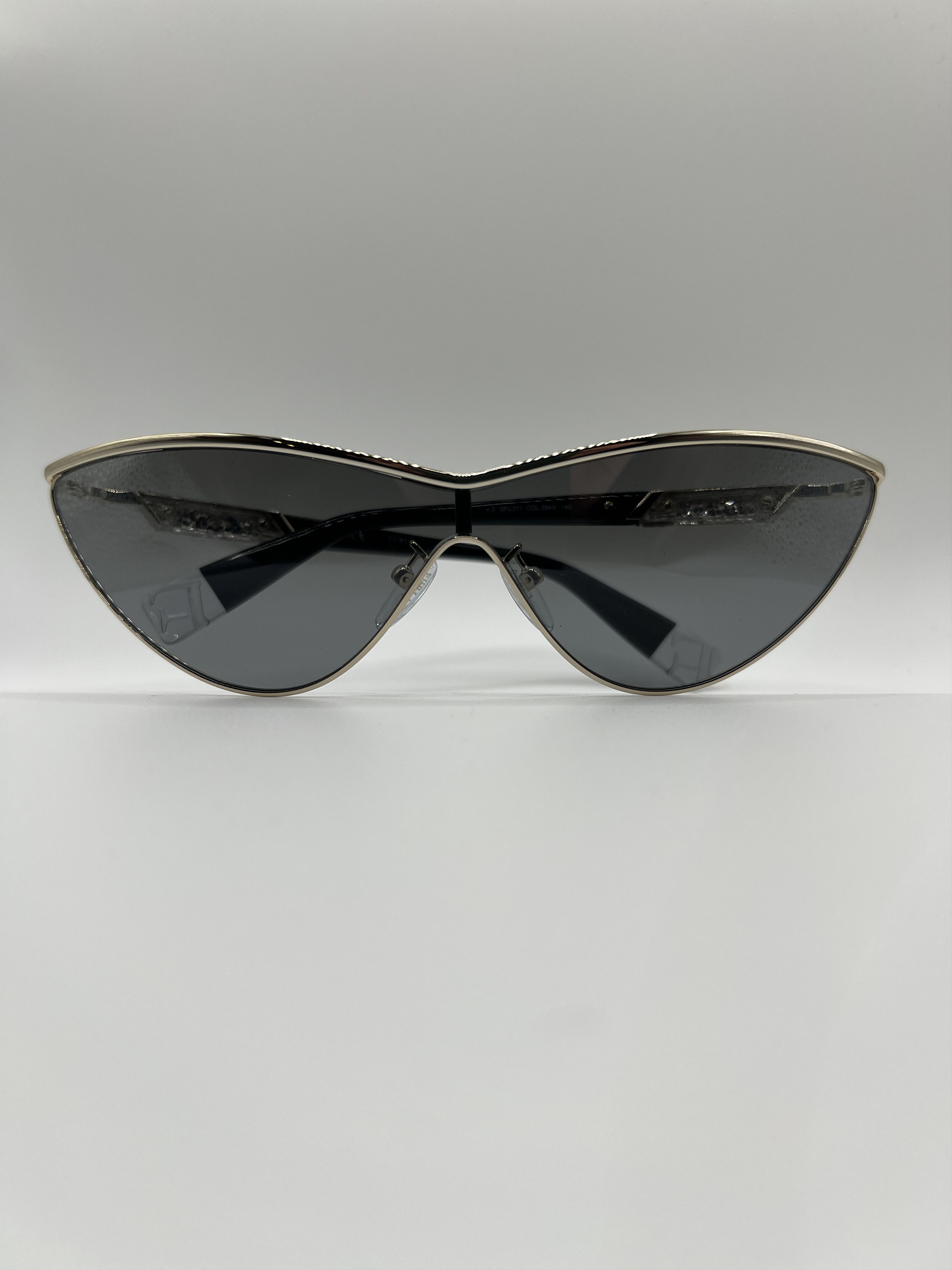 Furla Furla SFU311 Cat Eye Crystal Sunglasses Black/Gold Size ONE SIZE - 1 Thumbnail