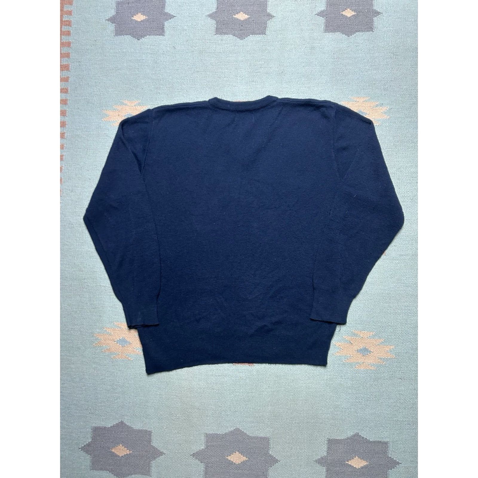 Vintage VINTAGE Mcbriar Sweater Pullover V-Neck Men’s Small Blue Navy Acrylic Lake Michigan Size US S / EU 44-46 / 1 - 6 Thumbnail