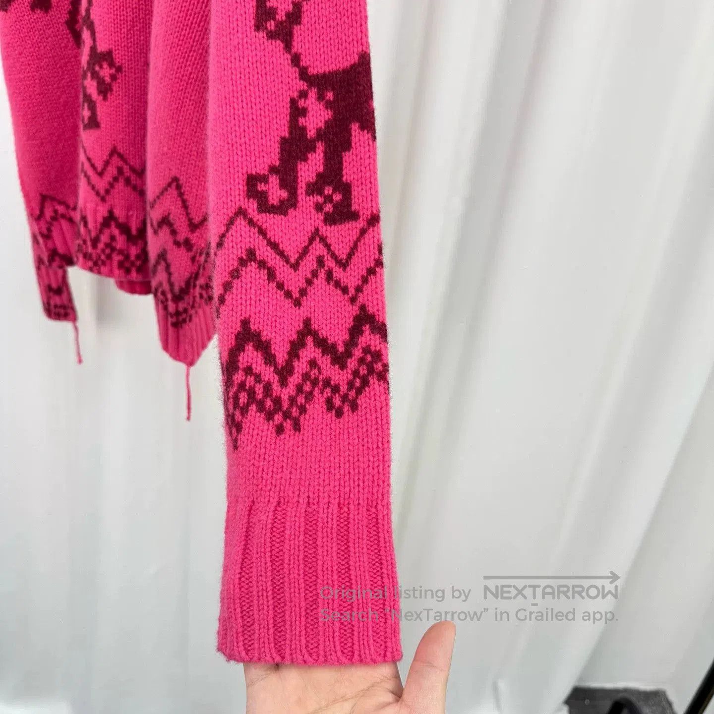 Acne Studios Acne Studios Pink Bow Knitted Sweater. Size S / US 4 / IT 40 - 4 Thumbnail