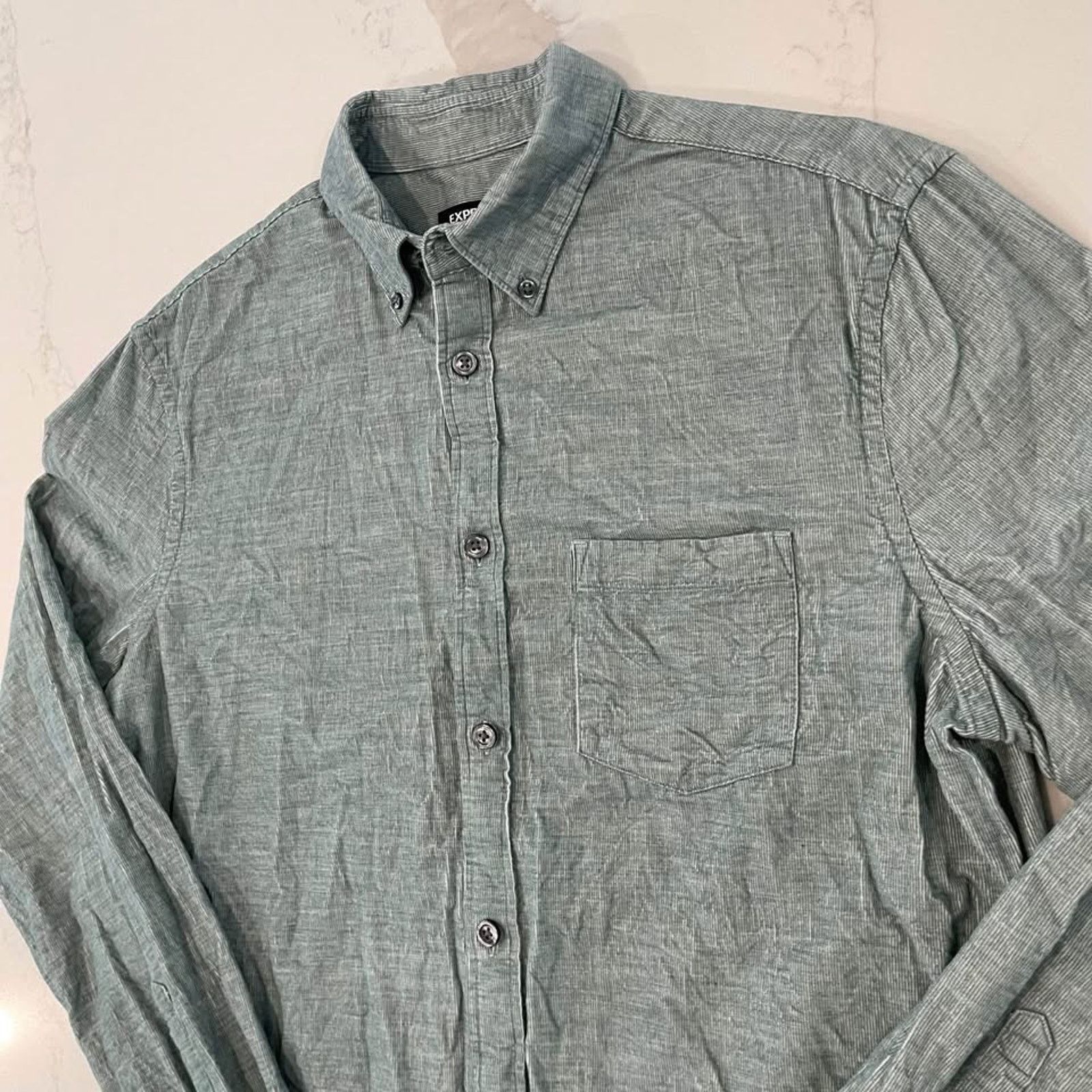 Express Express Button Up Long Sleeve Shirt Corduroy Men's Medium Size US M / EU 48-50 / 2 - 3 Thumbnail