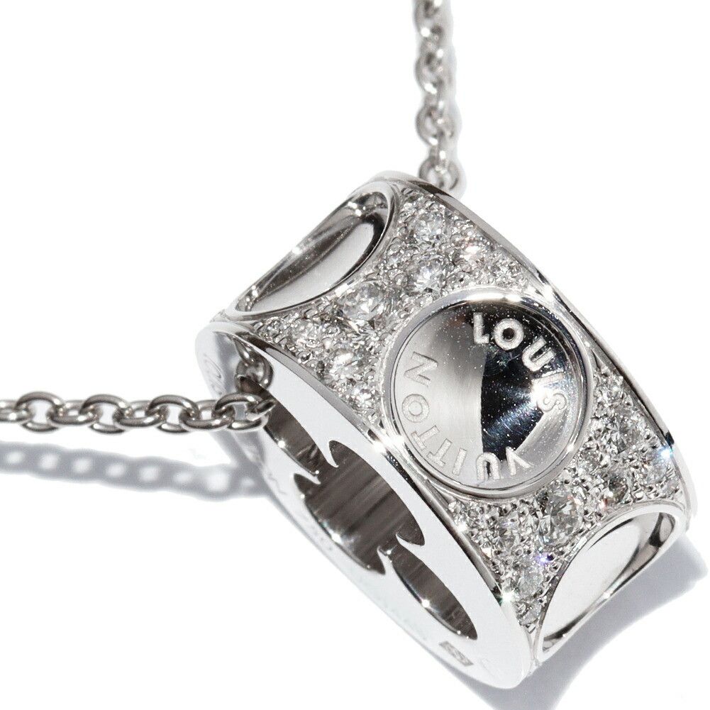 Louis Vuitton Louis Vuitton Louis Vuitton 18K White Gold Empreinte Pendant Necklace Q93164 Metal Necklace Q93164 DUTY FREE for USA Size ONE SIZE - 1 Thumbnail
