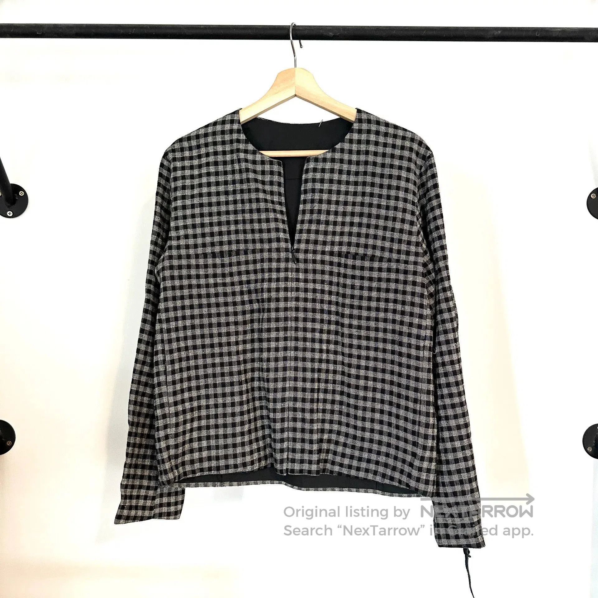 SUNSEA Sunsea Gray Plaid Zip Jacket. Size M / US 6-8 / IT 42-44 - 1 Thumbnail