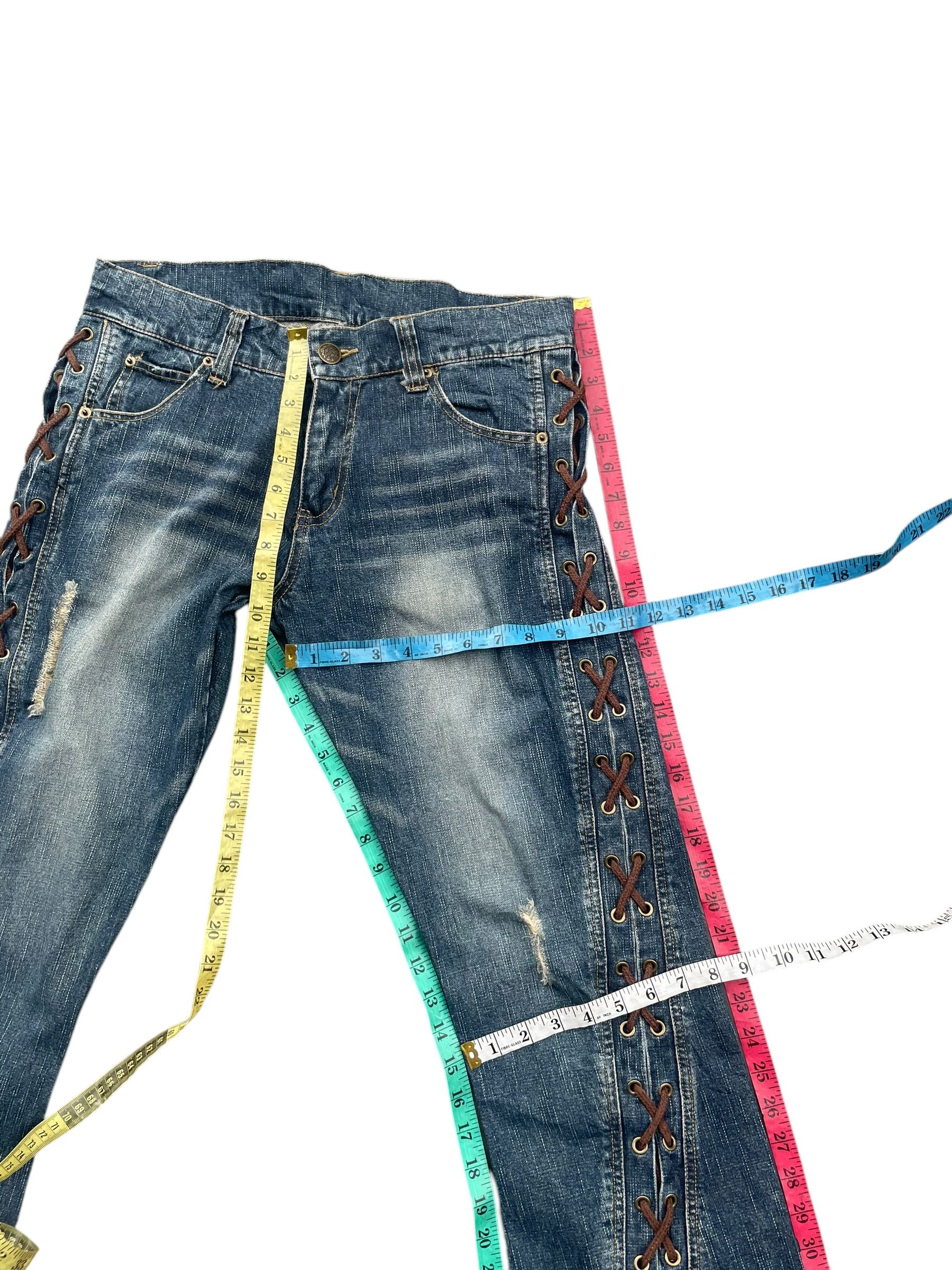 Japanese Brand Cool Drive Striker Flare Distersed Lace Up Jeans Size US 34 / EU 50 - 11 Thumbnail