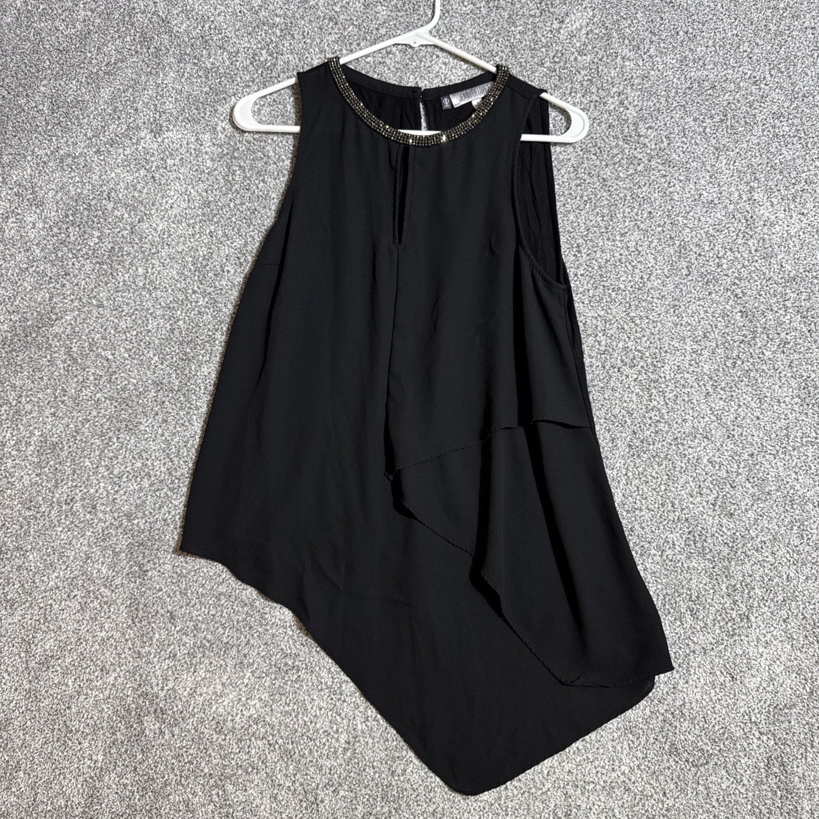 Other Jennifer Lopez JLO Top S Asymmetrical Rhinestones Sparkly Size S / US 4 / IT 40 - 1 Thumbnail
