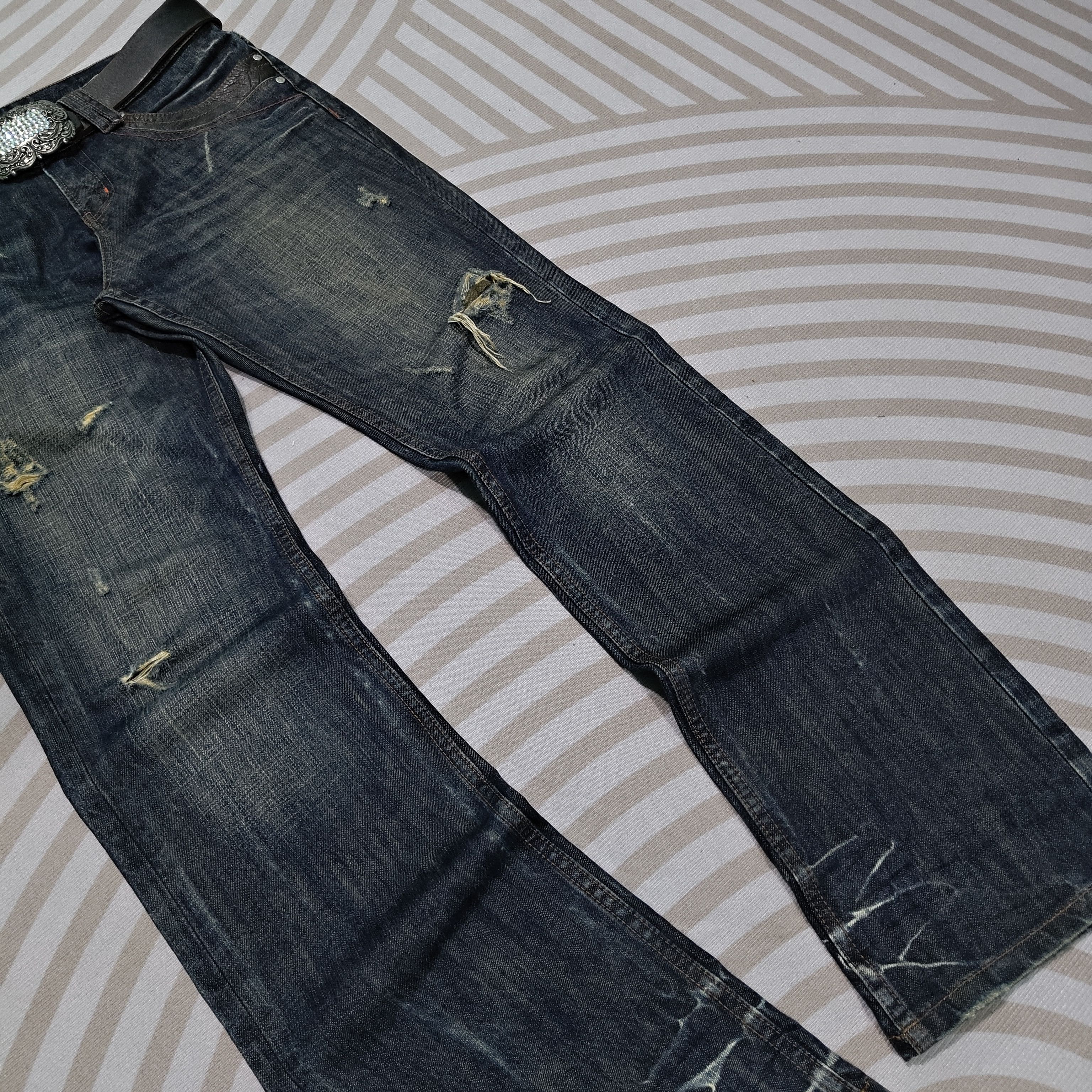 Art Comes First Japanese Brand Back Number Jeans Size US 32 / EU 48 - 3 Thumbnail