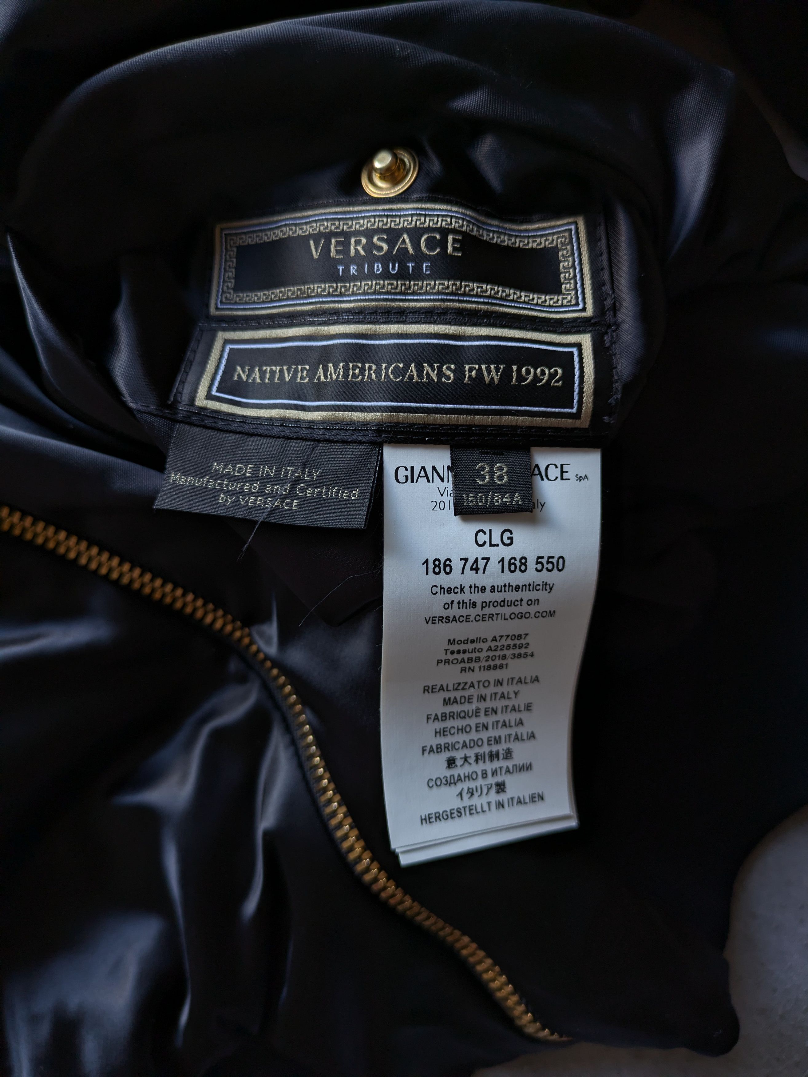 Versace Versace Tribute Native Americans FW 1992 Reversible Bomber Size M / US 6-8 / IT 42-44 - 8 Thumbnail