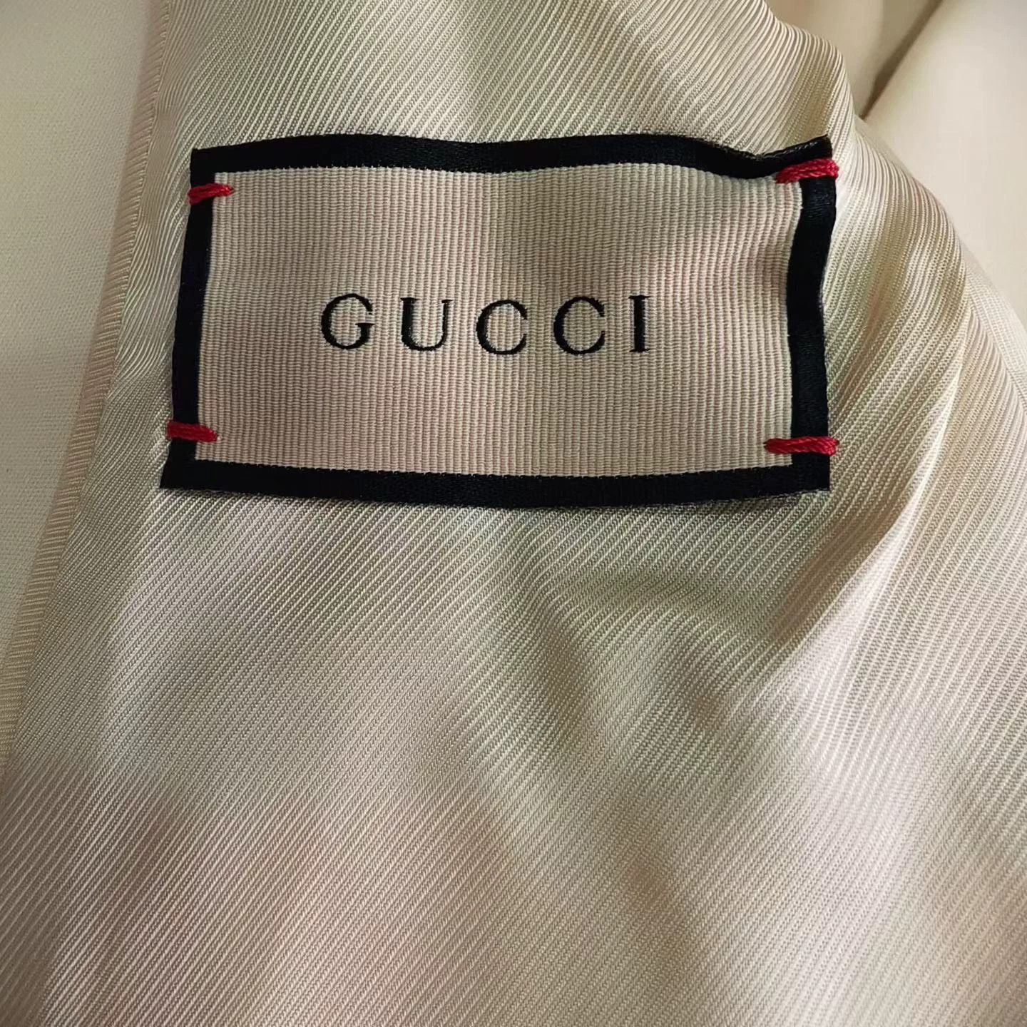 Gucci GUCCI colorblock stripe double-breasted blazer women's beige Size M / US 6-8 / IT 42-44 - 3 Thumbnail