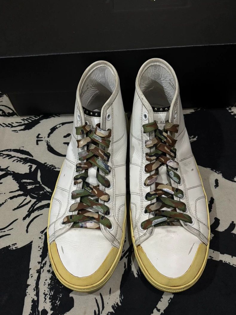 Saint Laurent Paris Saint Laurent 16 SS runway style camouflage painted shoelac Size US 7 / EU 40 - 2 Thumbnail