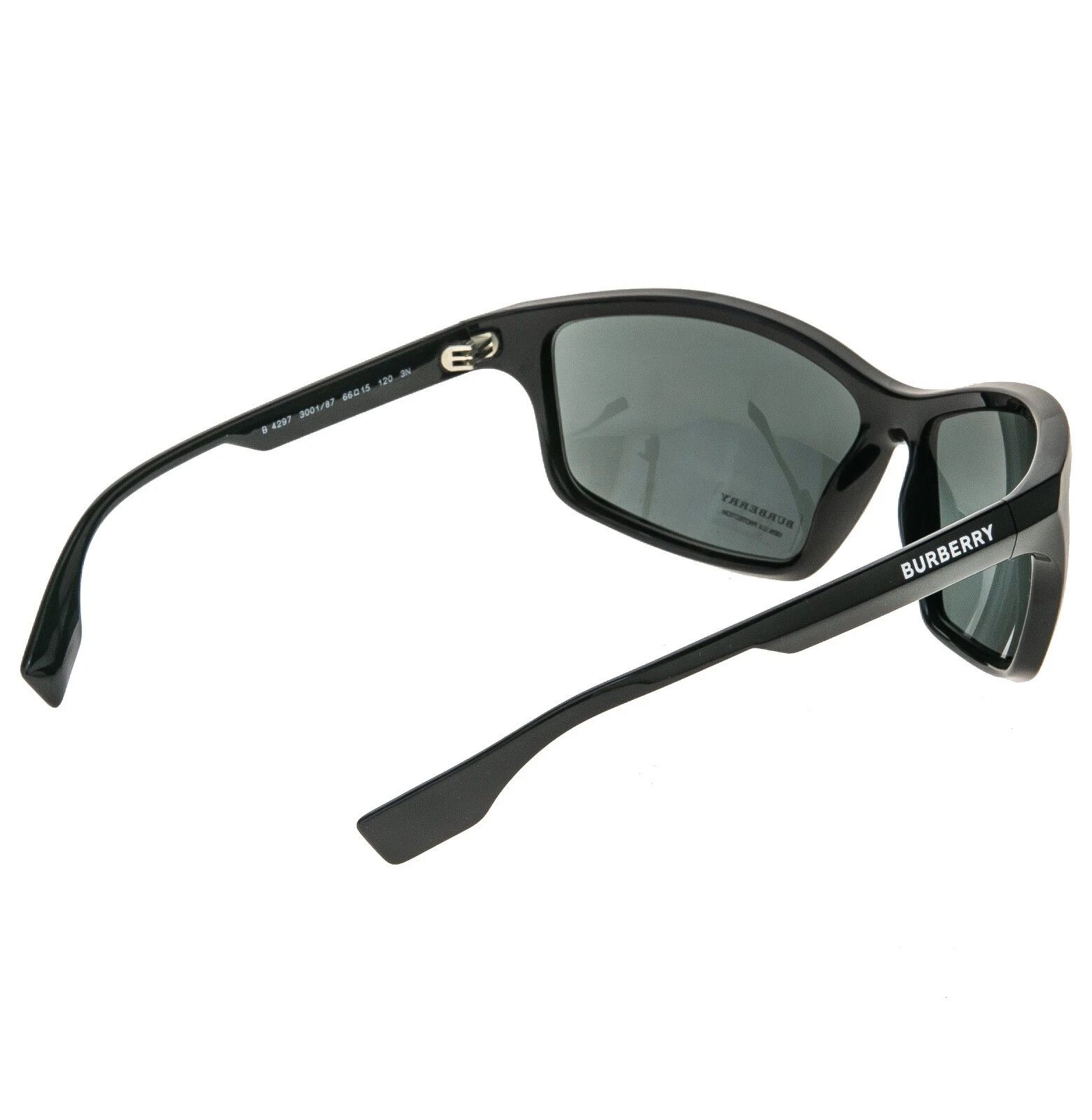 Burberry BURBERRY BE4297 4297 Wrap Mask Black Sunglasses Unisex Size ONE SIZE - 5 Thumbnail