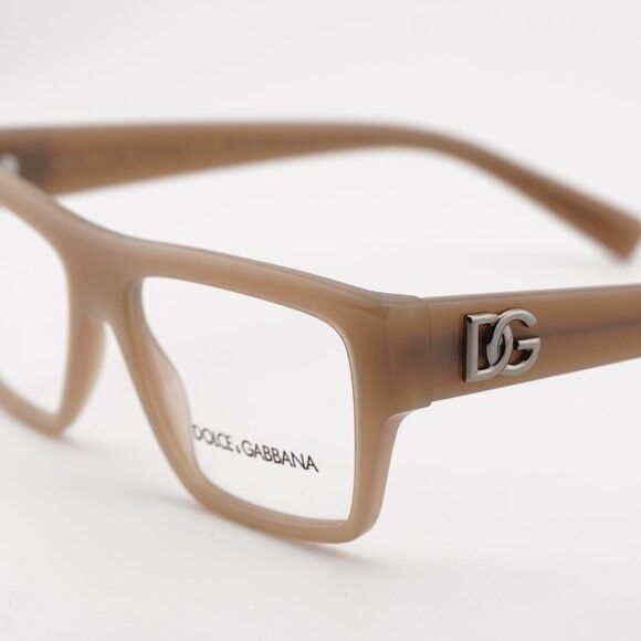 Dolce & Gabbana Dolce & Gabbana DG3382 3089 Eyeglasses Rectangle Opal Brown Size ONE SIZE - 7 Thumbnail