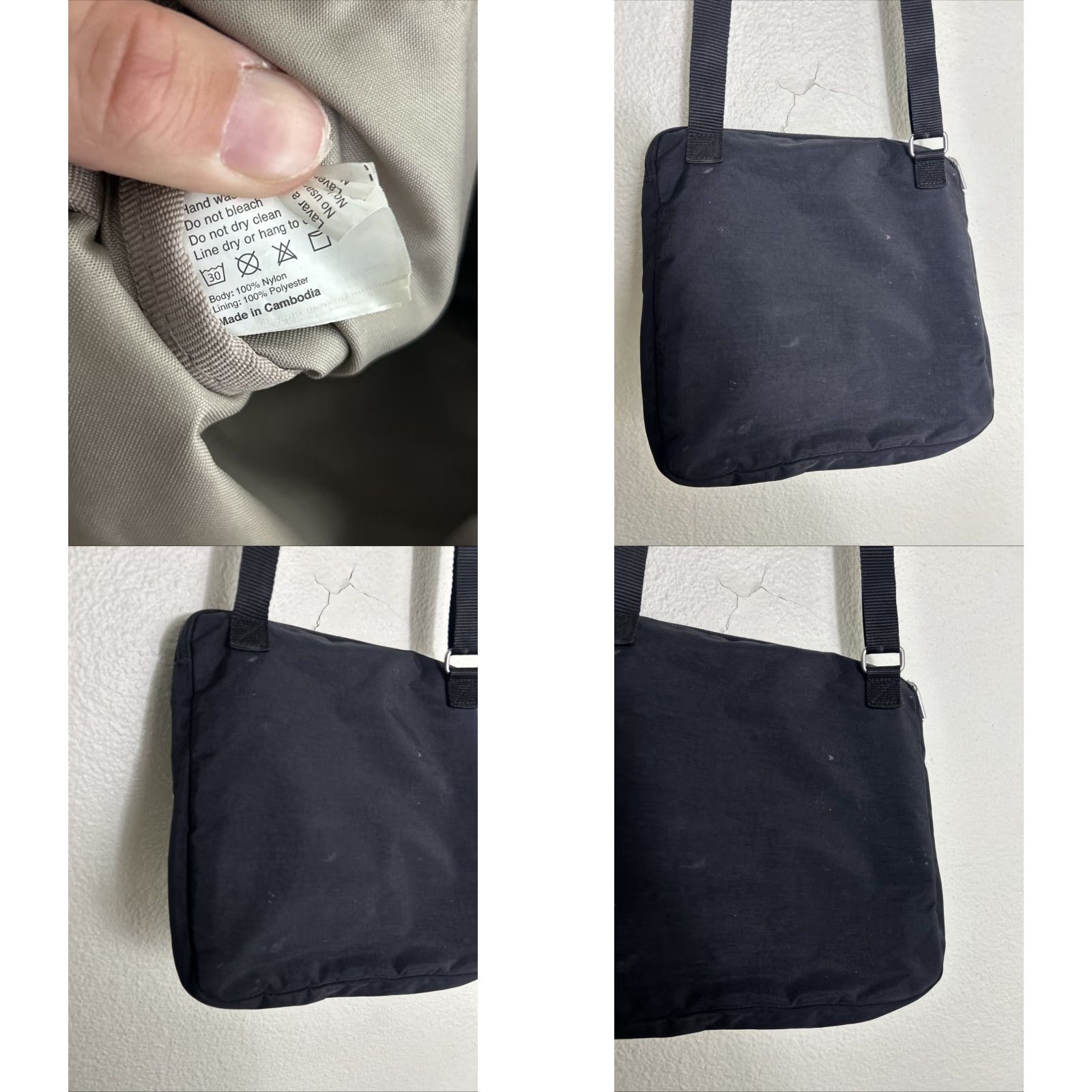 Vintage VINTAGE Baggallini Crossbody Bag Black Small Womens Small Nylon Snap Flaw Broken Snap 10x10x1 Size ONE SIZE - 9 Thumbnail