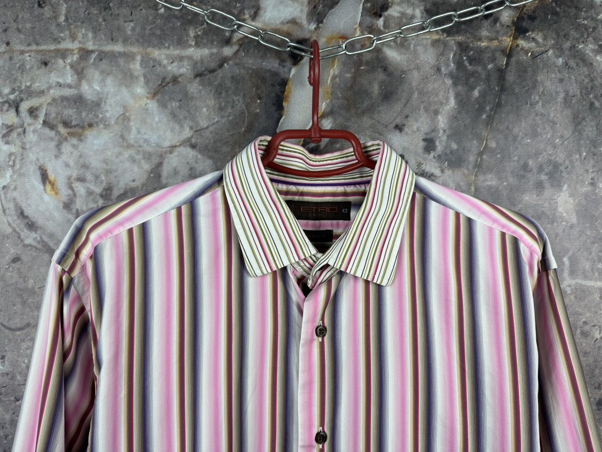 Etro Men’s Etro Milano Striped Shirt Button Up Long Sleeve Size US XXL / EU 58 / 5 - 2 Thumbnail