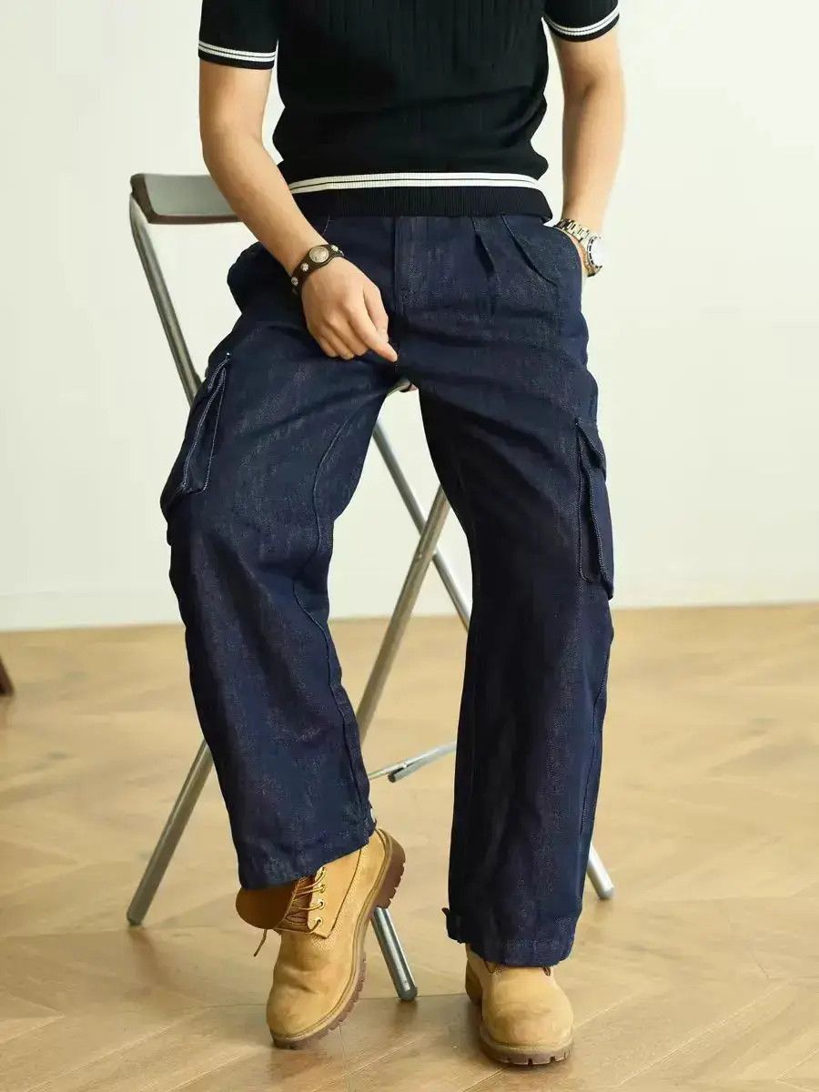 Japanese Brand American Multi-Pocket Straight Leg Jeans Size US 32 / EU 48 - 4 Thumbnail