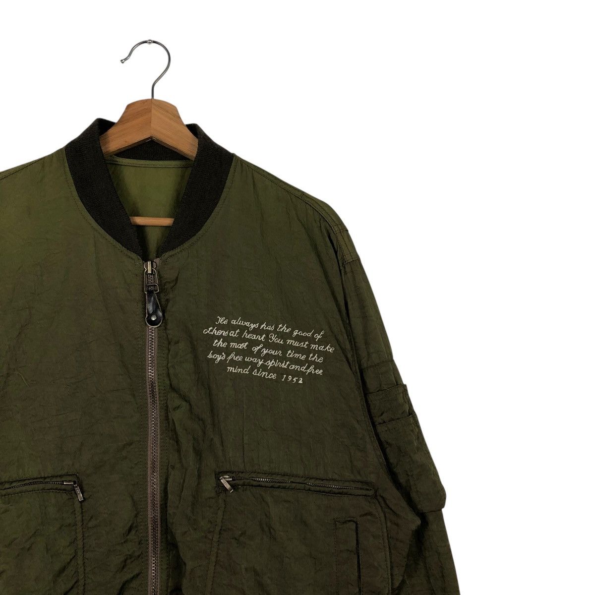 Japanese Brand 🔥VINTAGE BOMBER JACKET PARACHUTE DESIGN ISSEY MIYAKE Size US L / EU 52-54 / 3 - 8 Thumbnail