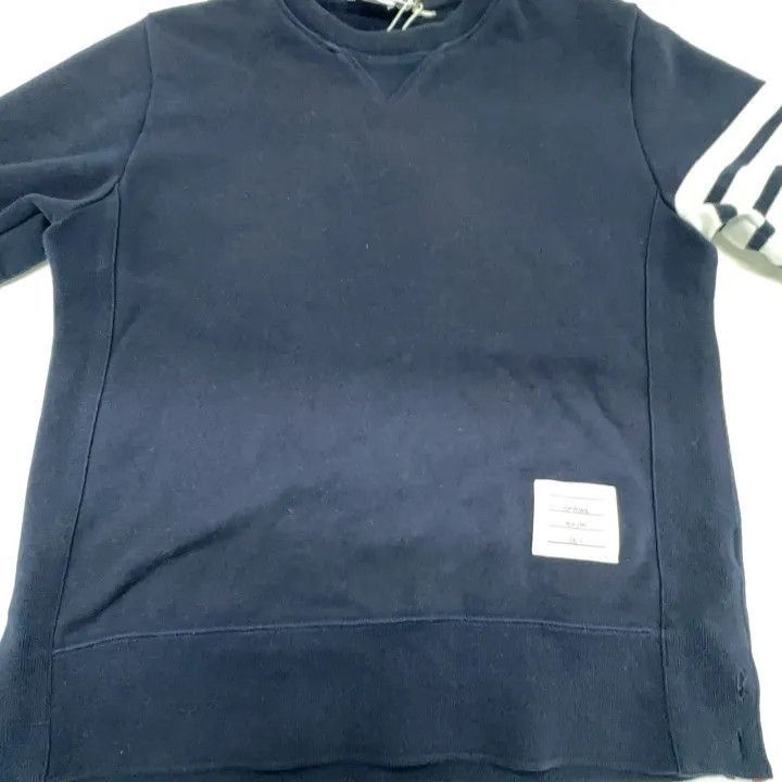Thom Browne Thom Browne Classic Navy Blue Sweatshirt -2507 Size US M / EU 48-50 / 2 - 2 Thumbnail