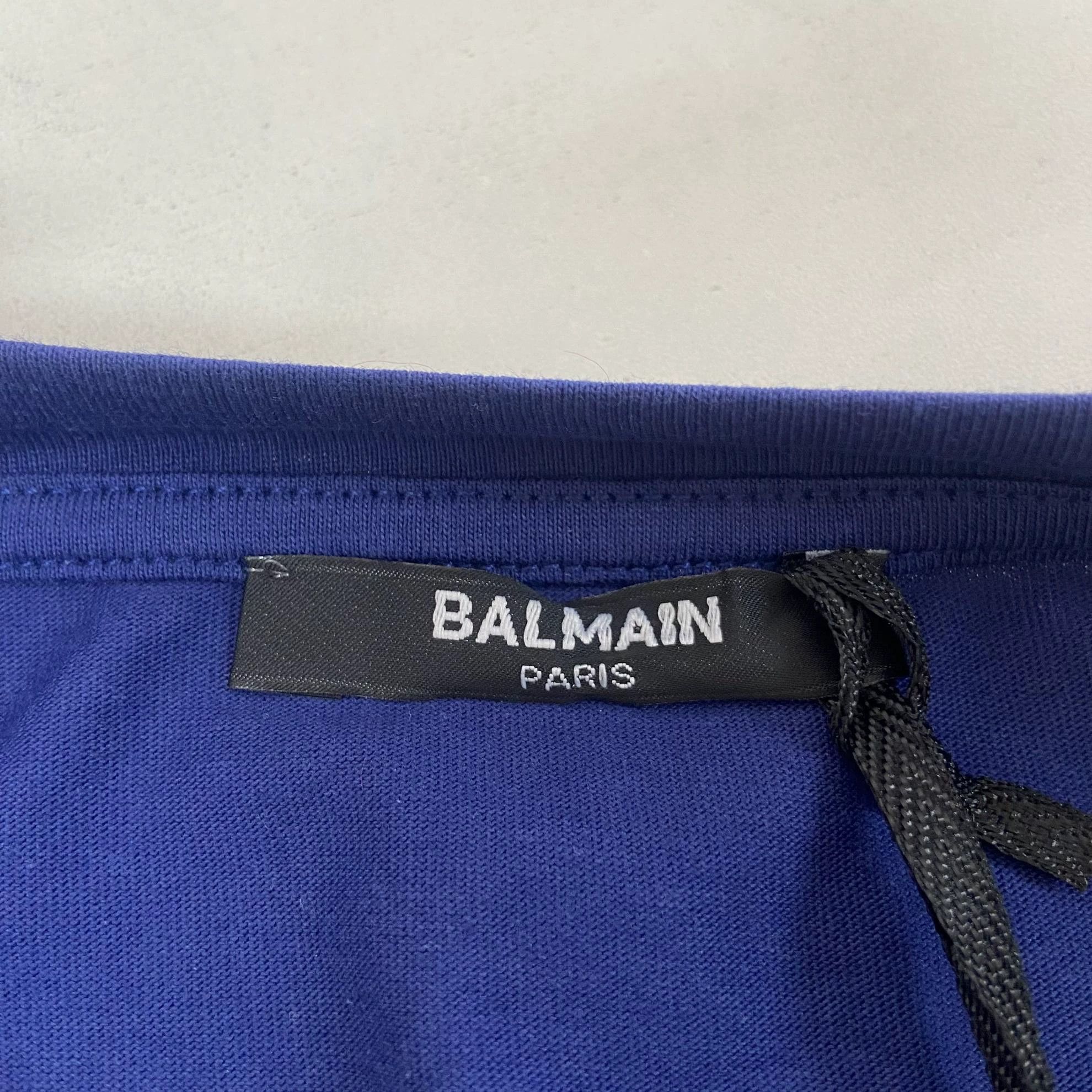 Balmain Balmain blue logo T-shirt 14A Size US XS / EU 42 / 0 - 6 Thumbnail