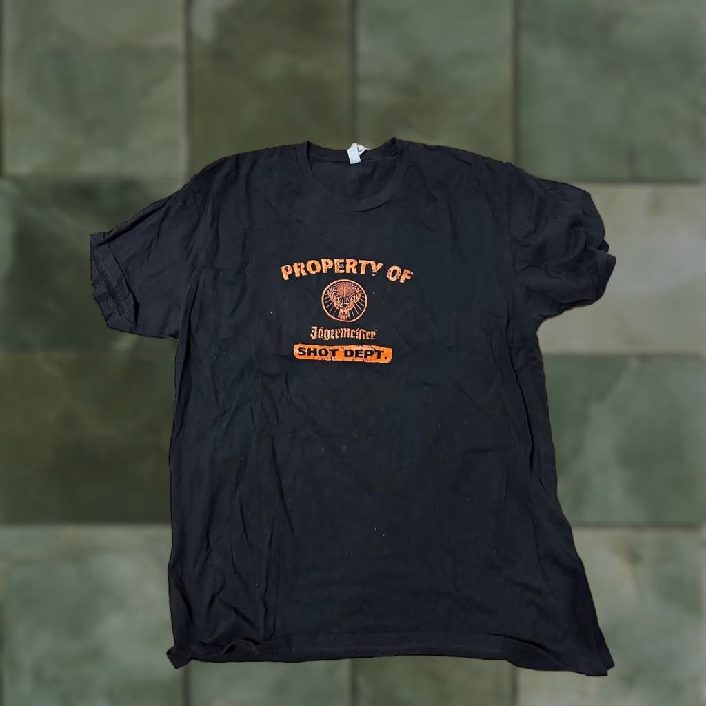 Next Level VINTAGE Jagermeister T-Shirt Property of Jagermeister Black XL Regular Fit Mens Size US XL / EU 56 / 4 - 1 Thumbnail