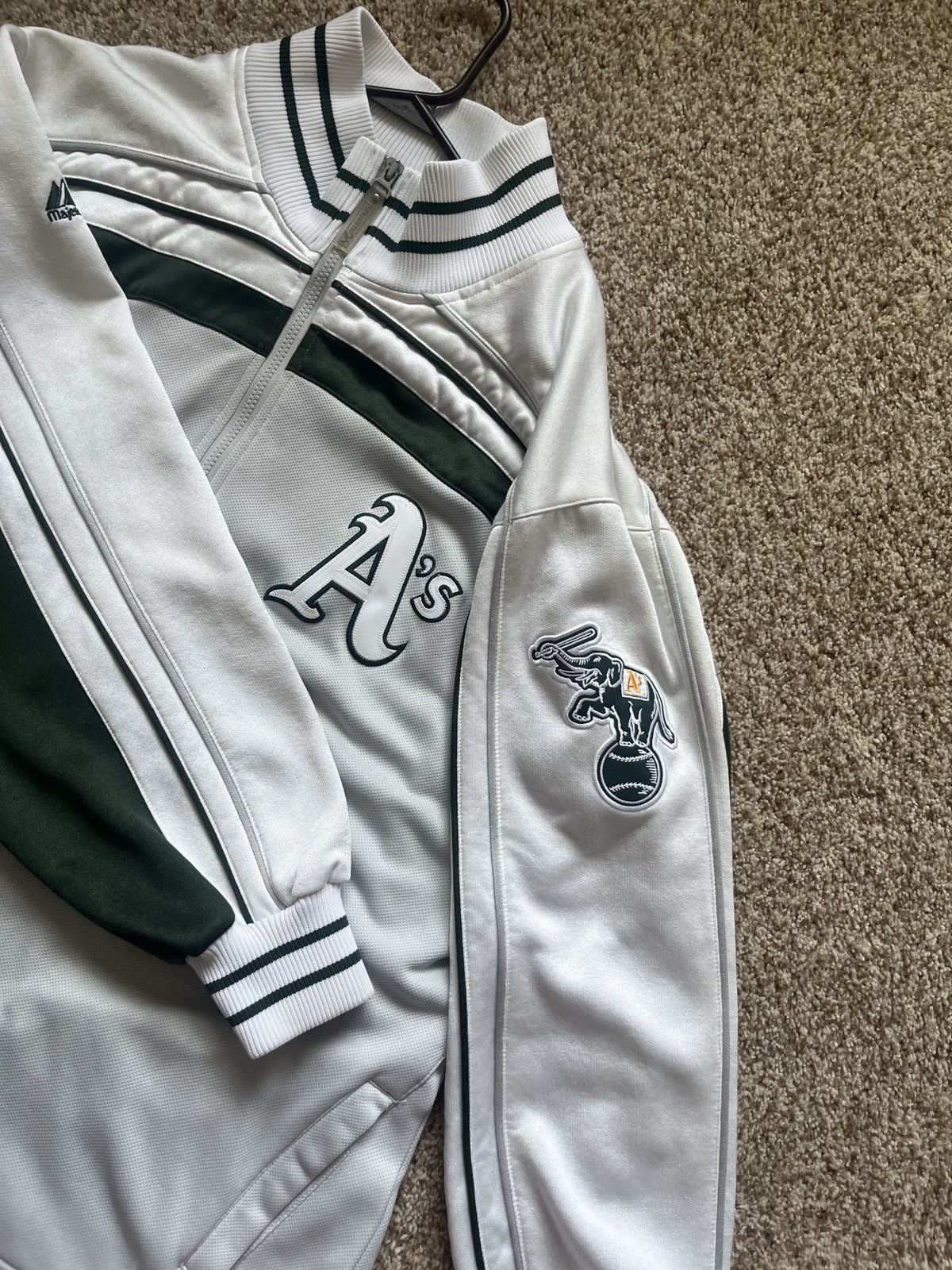 MLB × Majestic × Vintage Vintage Oakland Athletics Jacket Size US XXL / EU 58 / 5 - 3 Thumbnail
