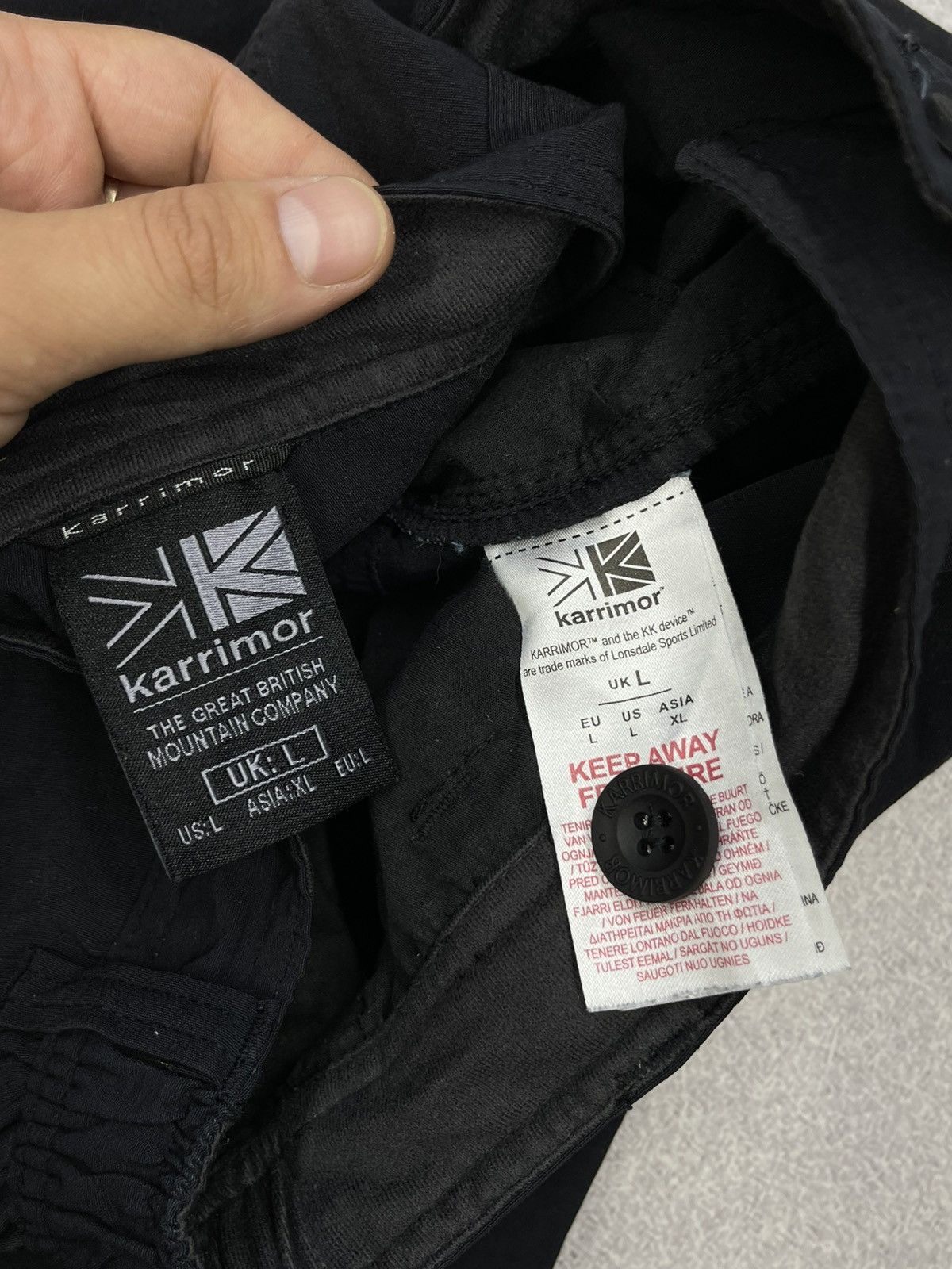 Goretex × Karrimor Mens Karrimor Traking Cargo Pants Black Outdoor Gorpcore Size US 34 / EU 50 - 12 Thumbnail