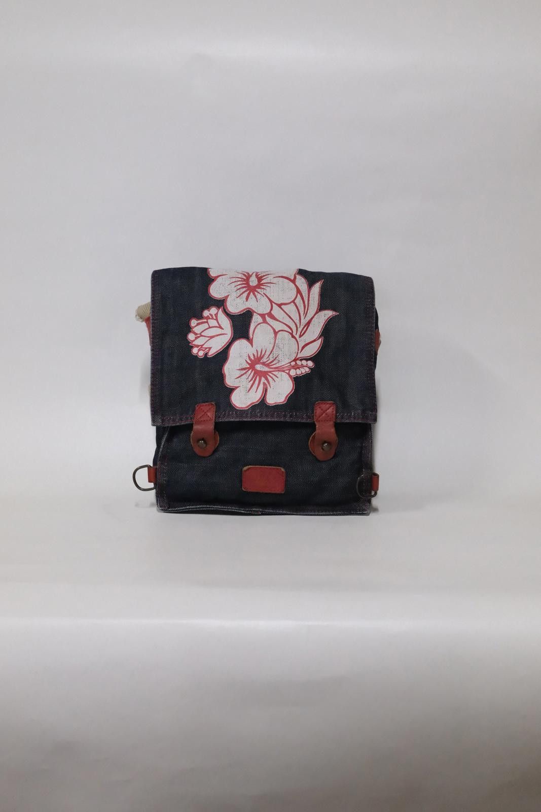 00's Dolce & Gabbana Floral Denim Shoulder Bag