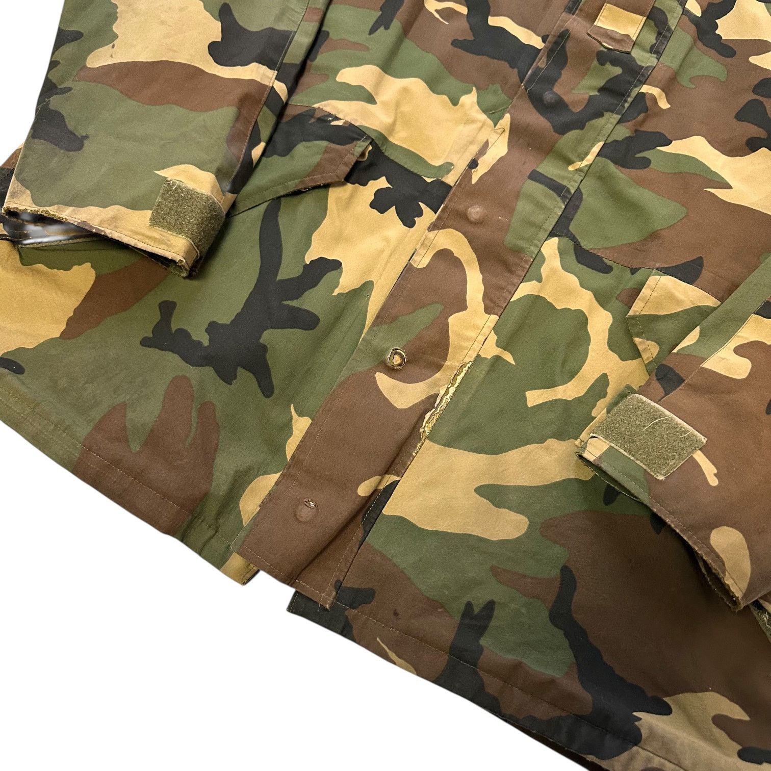 Vintage Xl Vintage US Military BDU Rain Jacket Green Camo Size US XL / EU 56 / 4 - 6 Thumbnail