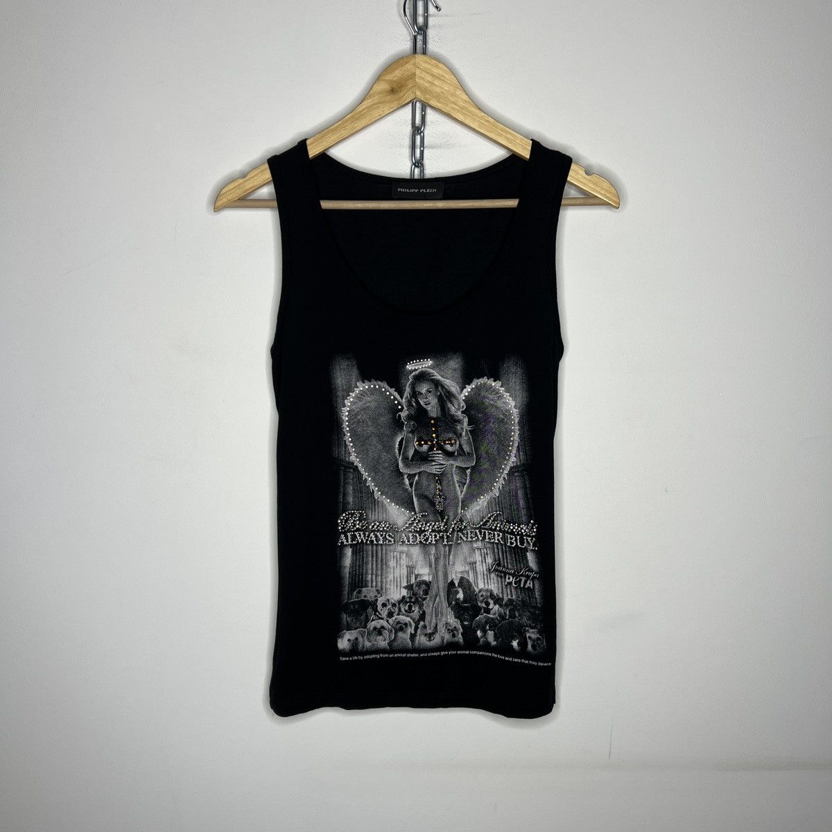 Designer × Philipp Plein Philip Plein Top Blouse Joanna Krupa Black Full Print Size M / US 6-8 / IT 42-44 - 1 Thumbnail