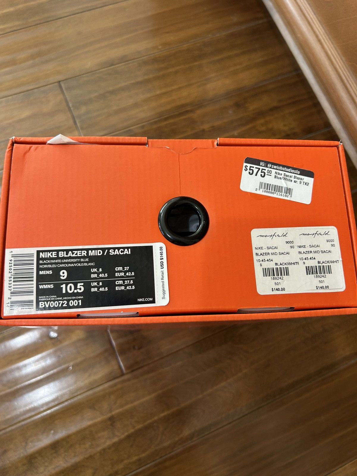 Nike Nike Sacai Blazer Mid Blue/White BV0072 001 Size US 9 / EU 42 - 9 Thumbnail