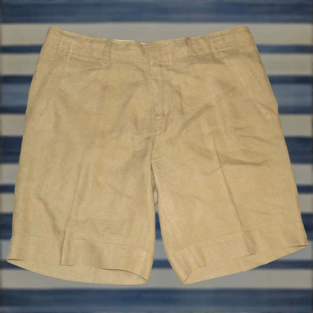 Ralph Lauren VINTAGE Polo RALPH LAUREN Tan Linen Silk 11" Shorts 38 Mens Size US M / EU 48-50 / 2 - 1 Thumbnail