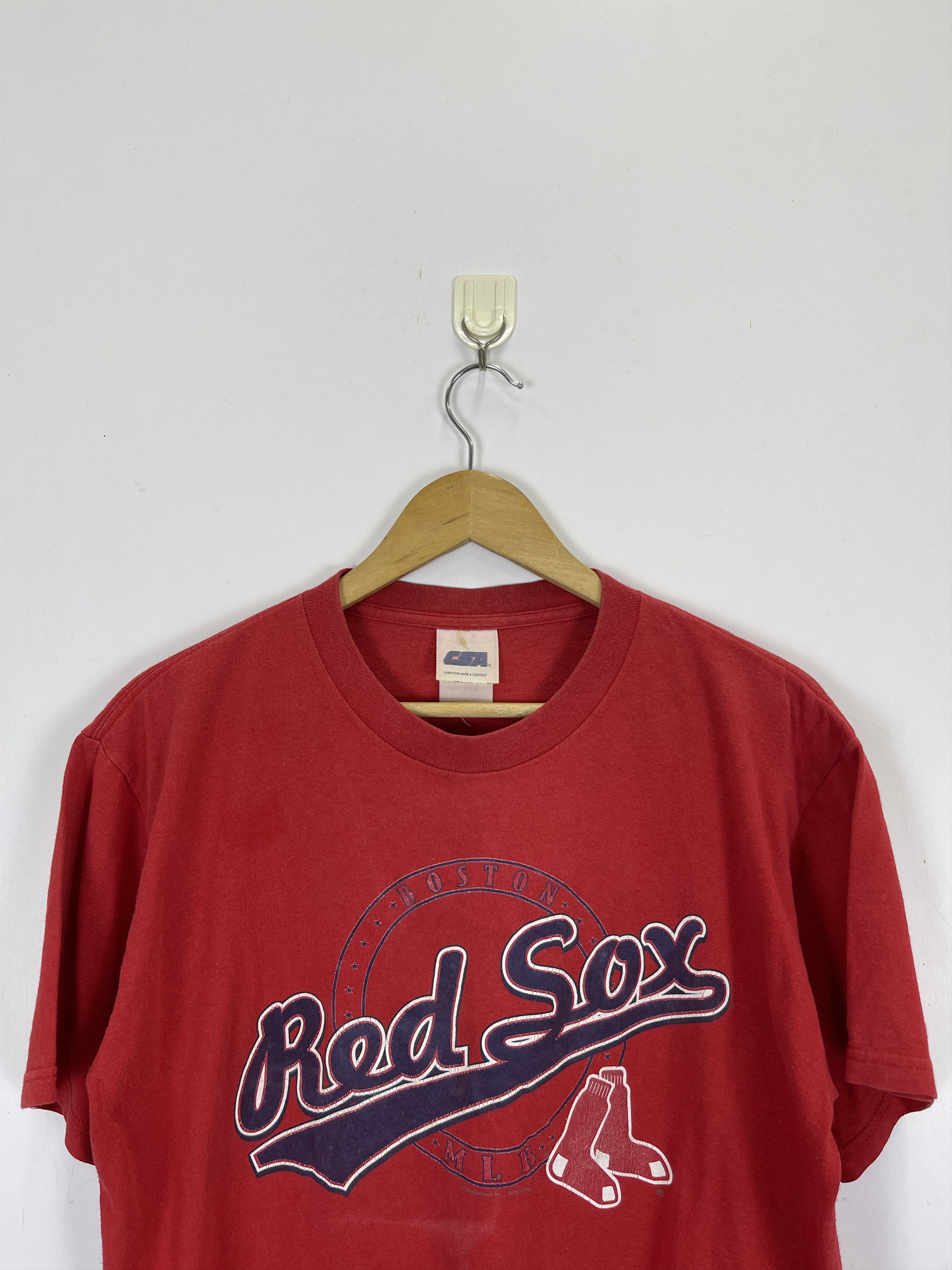 MLB Vintage 90s MLB Red Sox Baseball Team T-Shirt TA0426 Size US M / EU 48-50 / 2 - 2 Thumbnail