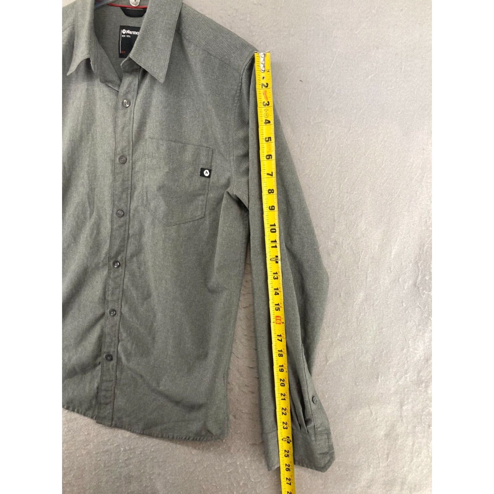 Marmot MARMOT Men’s Shirt Button-Up Long Sleeve Gray Small Outdoor Hiking Casual Travel Workwear Size US S / EU 44-46 / 1 - 4 Thumbnail