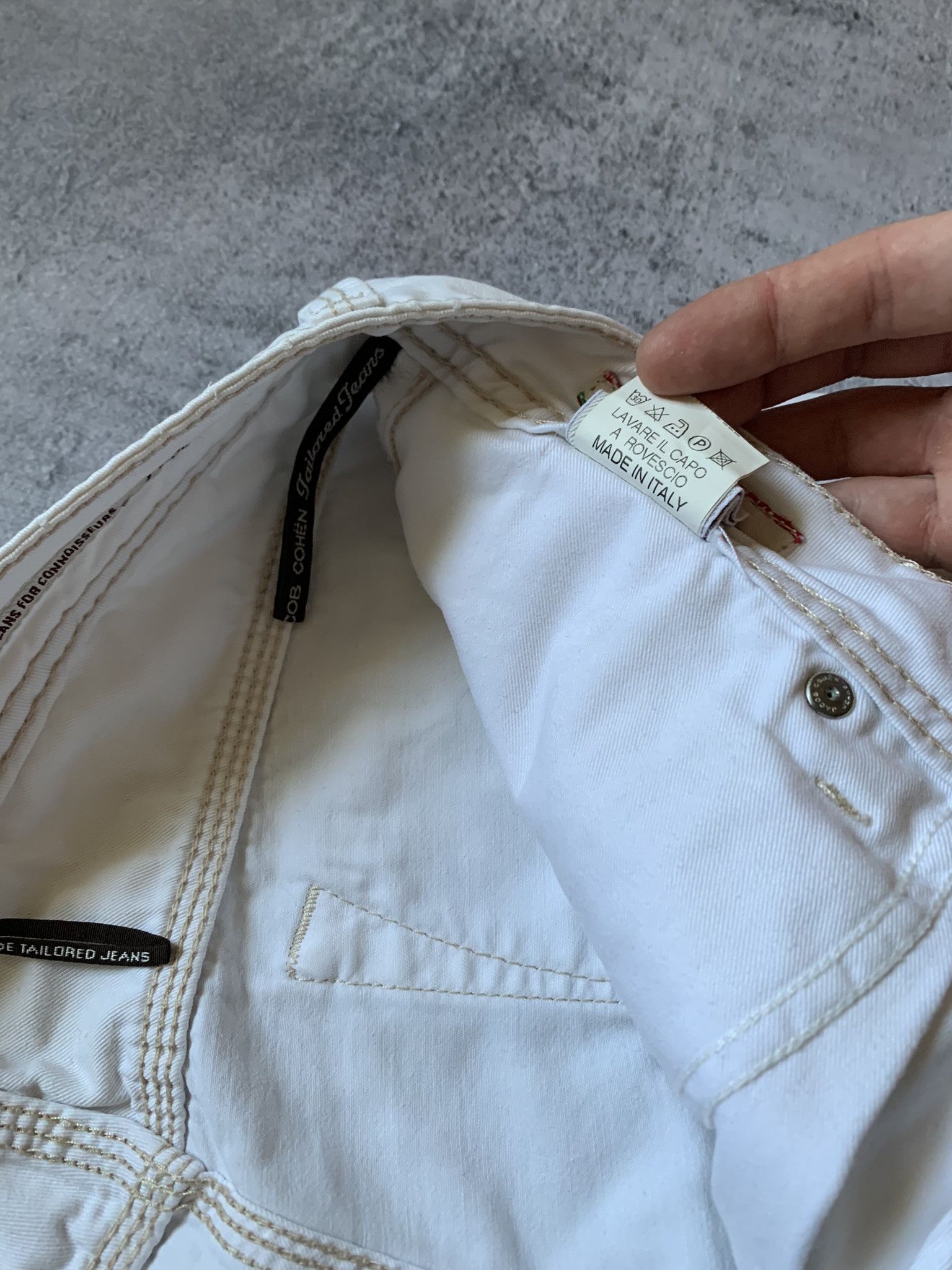 Jacob Cohen Jacob Cohen Pants Men's 35 White Cotton Jeans J688-LOVE Size US 35 - 15 Thumbnail